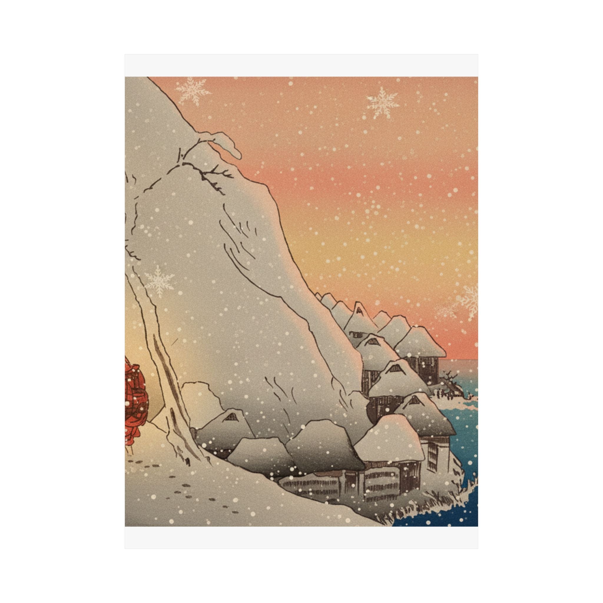 Southern Sunset — Nichiren In Snow At Tsukahara, Sodo Province — Matte Poster
