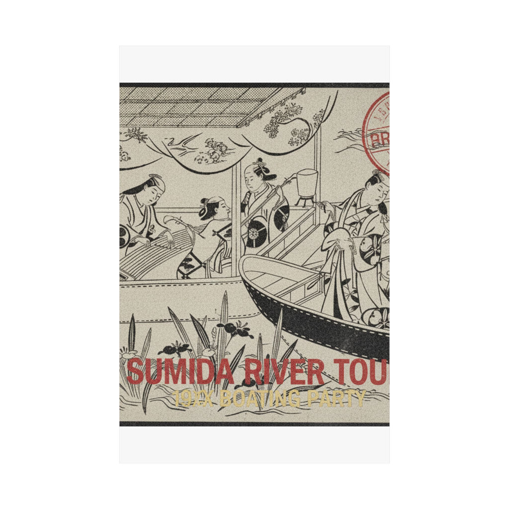 Vintage Bootleg — An Actor'S Boating Party On The Sumida River — Matte Poster