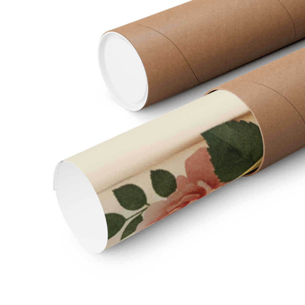 Gilded Moroccan Medallion and Pink Roses Art Poster