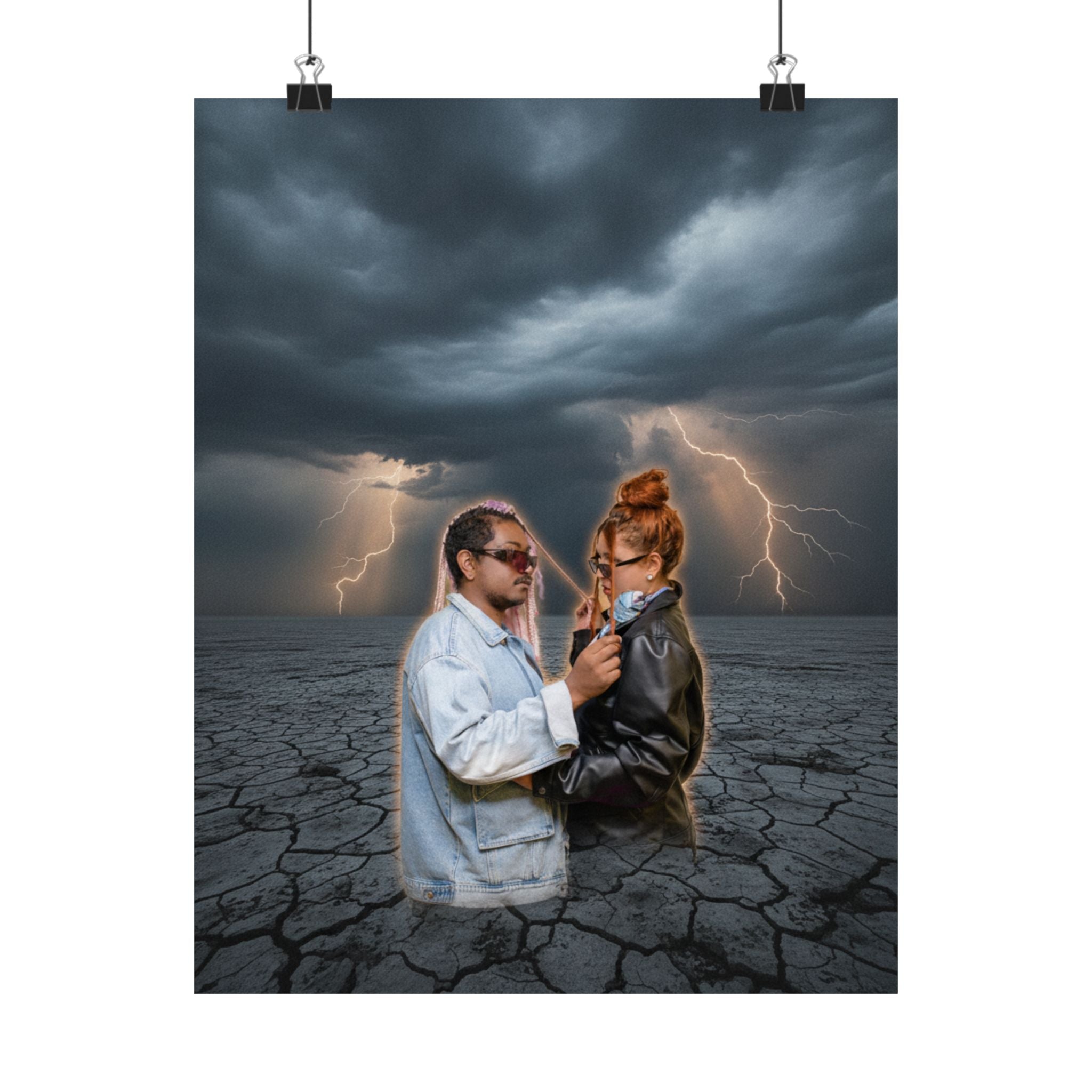 Dramatic Storm — Person — Matte Poster