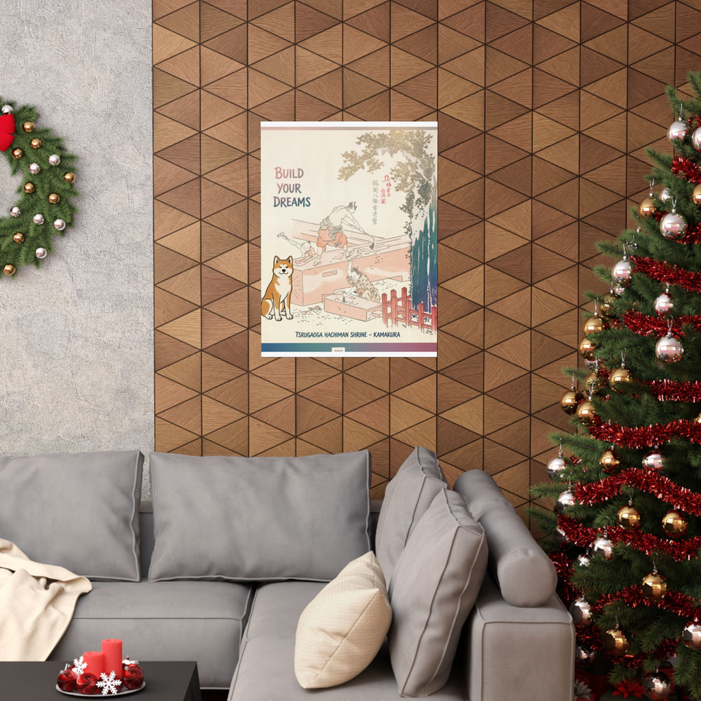 Affirmation — History Of Kamakura: Building Tsurugaoka Hachiman Shrine — Matte Poster
