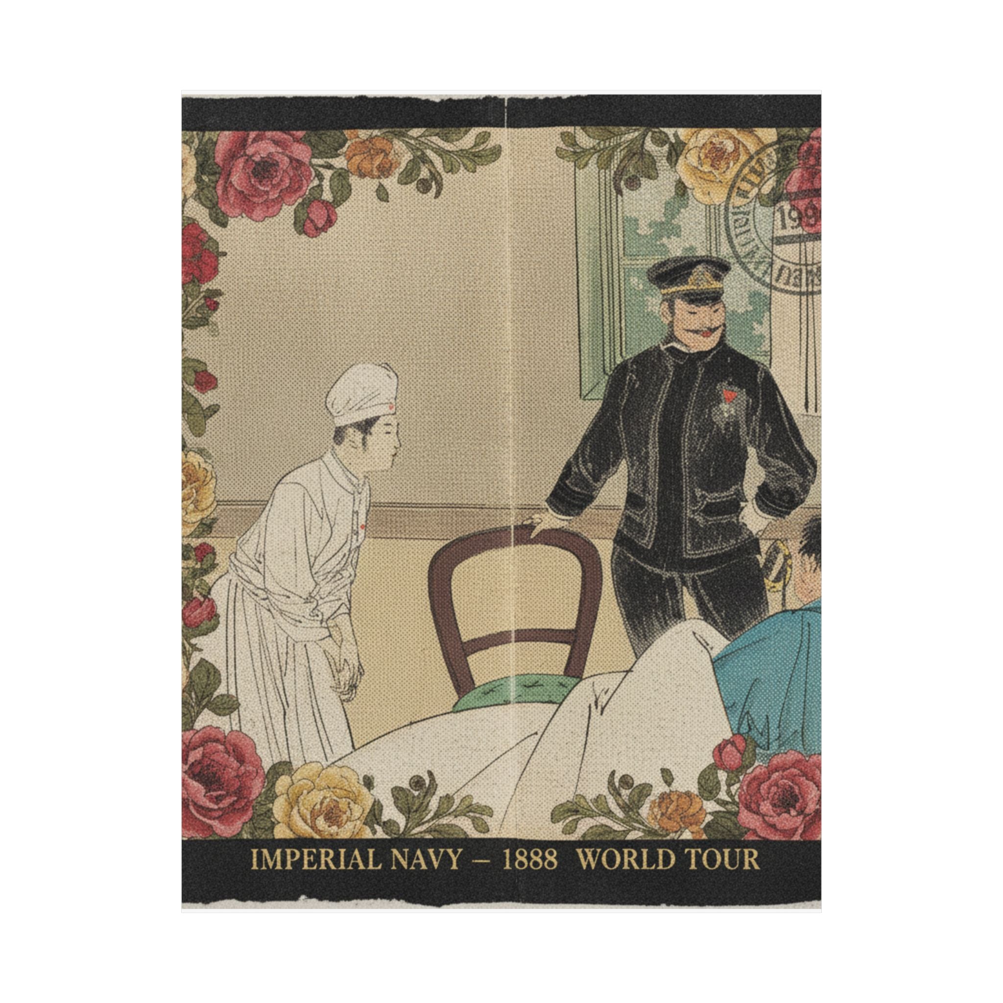 Vintage Bootleg — The Torpedo Officer (Suirai Shikan), Frontispiece Illustration From The Literary — Matte Poster