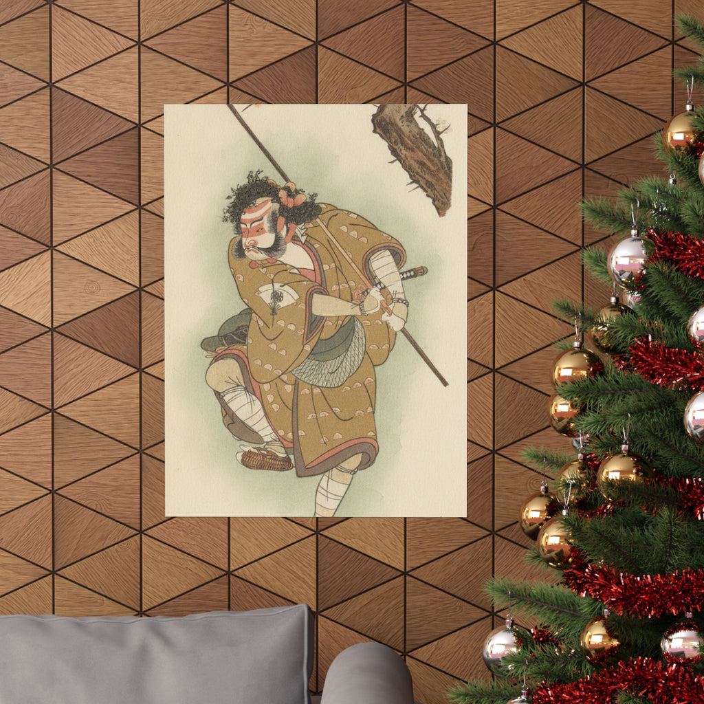 Botanical — Onoe Matsusuke In The Role Of Asahina In "Edo No Haru Meisho Soga" — Matte Poster