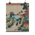Glitch Culture — The Hanging-Cloud Bridge At Mount Gyōdō Near Ashikaga (Ashikaga Gyōdōzan Kumo No — Matte Poster