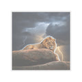 Dramatic Storm — Lion — Kiss-Cut Sticker