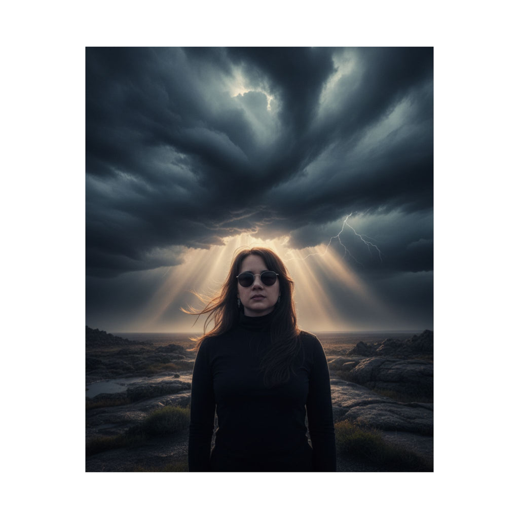 Dramatic Storm — Person — Matte Poster