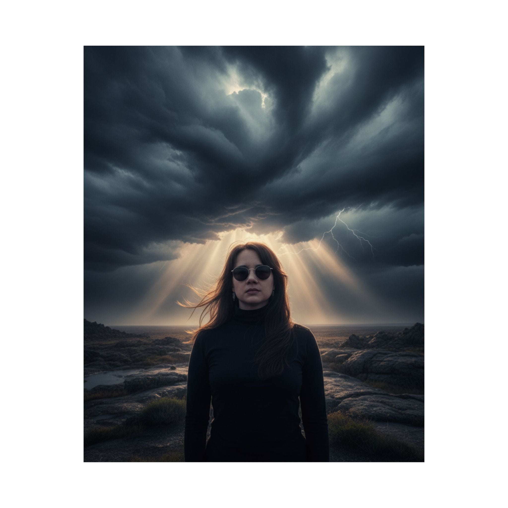 Dramatic Storm — Person — Matte Poster