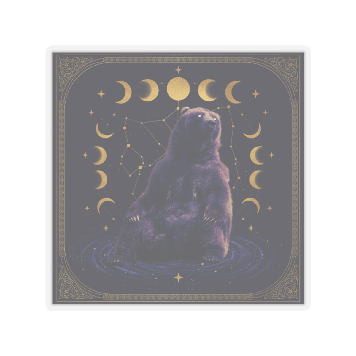 Celestial — Bear — Kiss-Cut Sticker