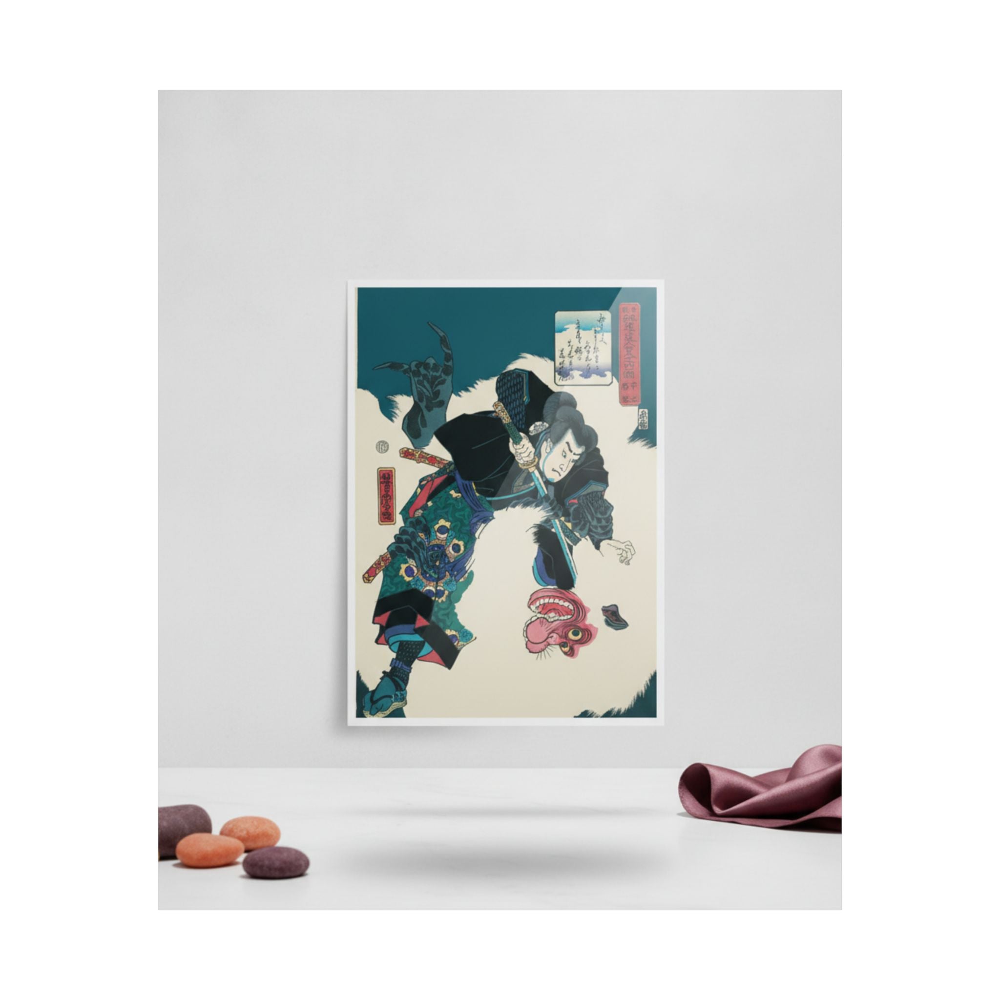 Product Marketing — The Warrior Slaying The Giant White Hihi — Matte Poster