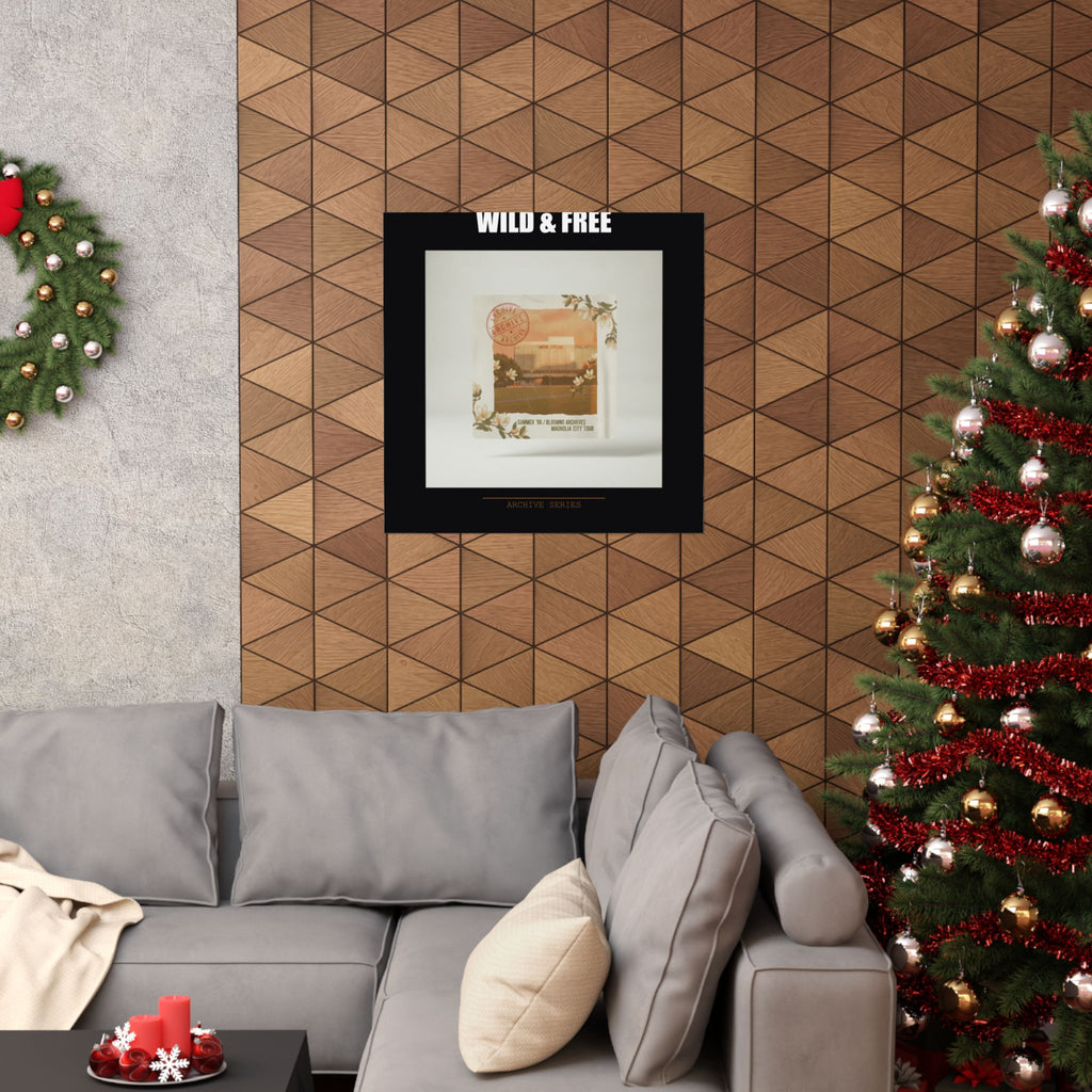 WILD & FREE Vintage Magnolia Archive Matte Poster