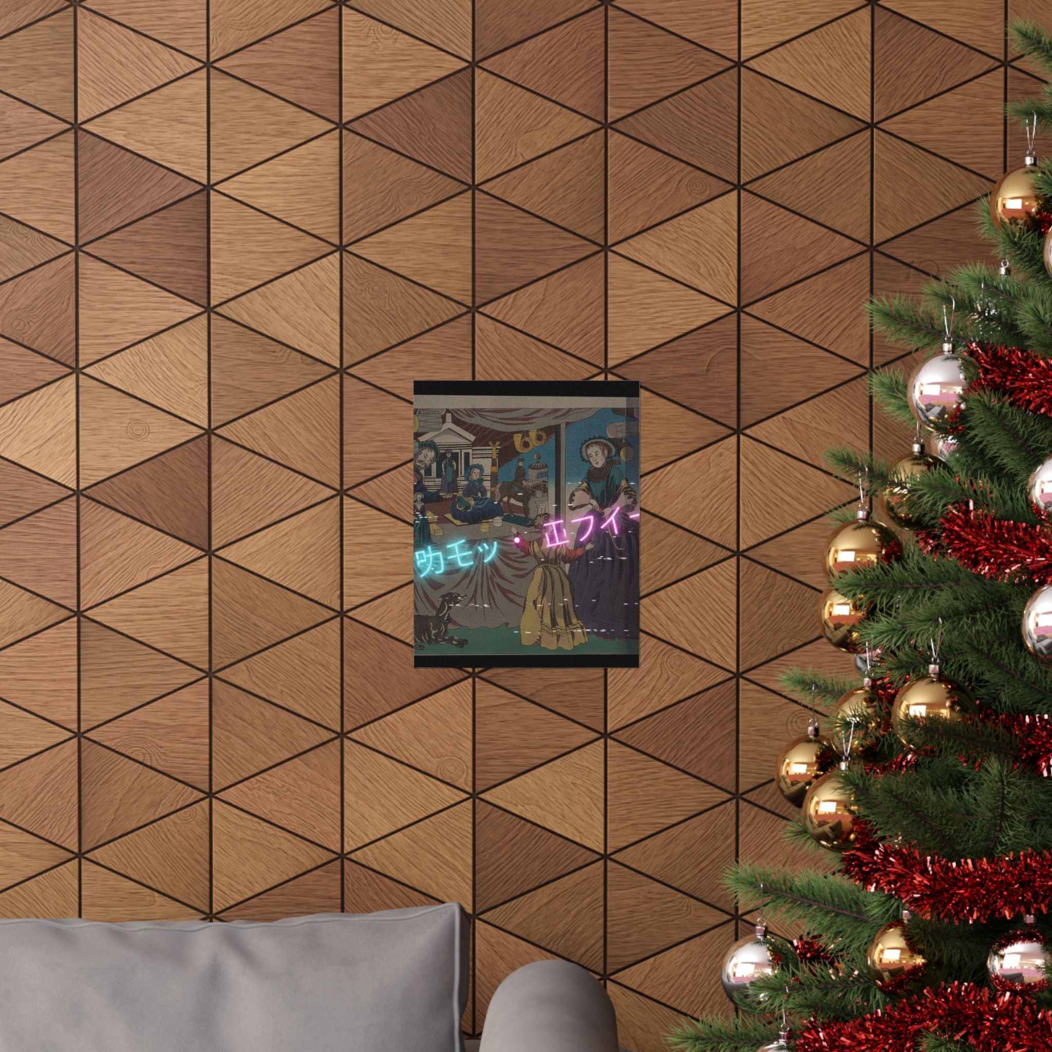 Glitch Culture — Color Print Of A Copperplate Picture Of A Toy Shop — Matte Poster