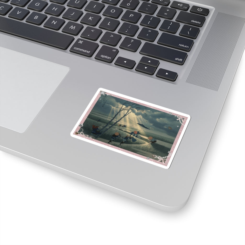 Dramatic Storm — Ejiri In Suruga Province (Sunshū Ejiri), From The Series Thirty-Six Views Of Mou — Kiss-Cut Sticker