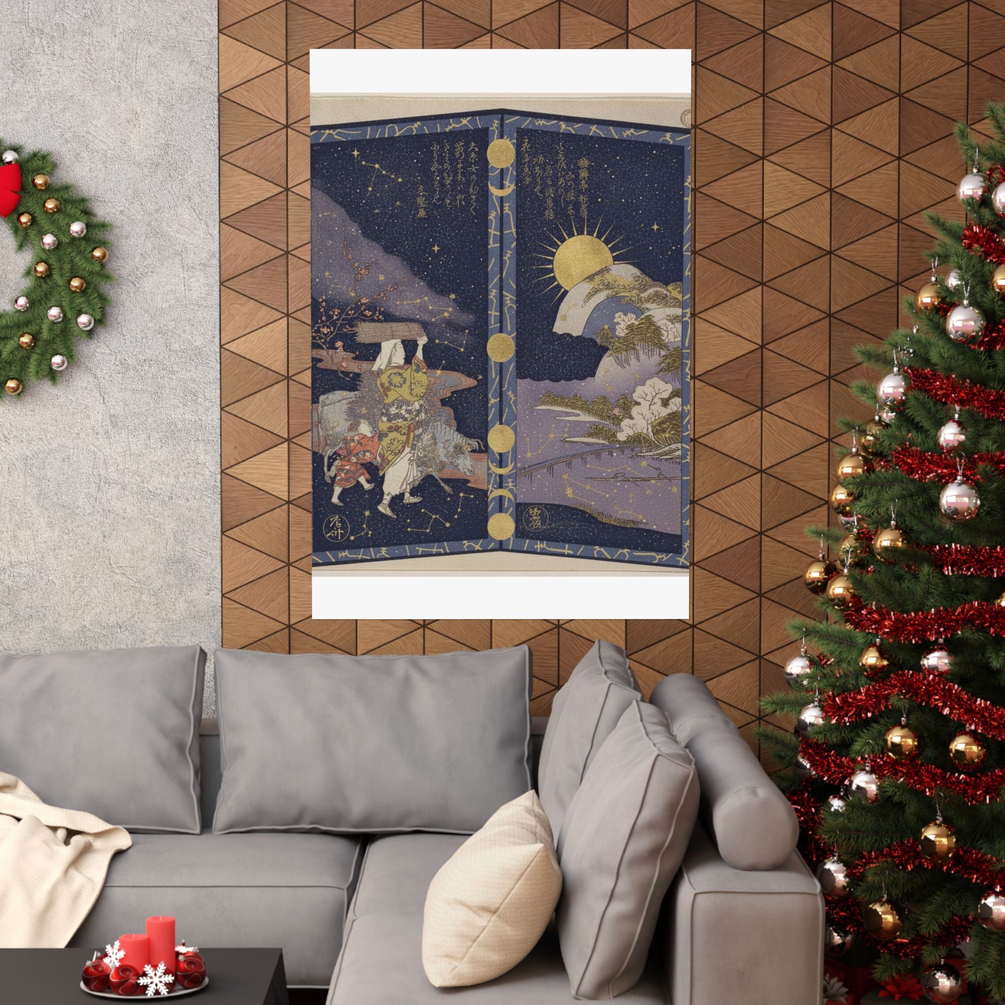 Celestial — Surimono In Shape Of Small Twofold Screen — Matte Poster