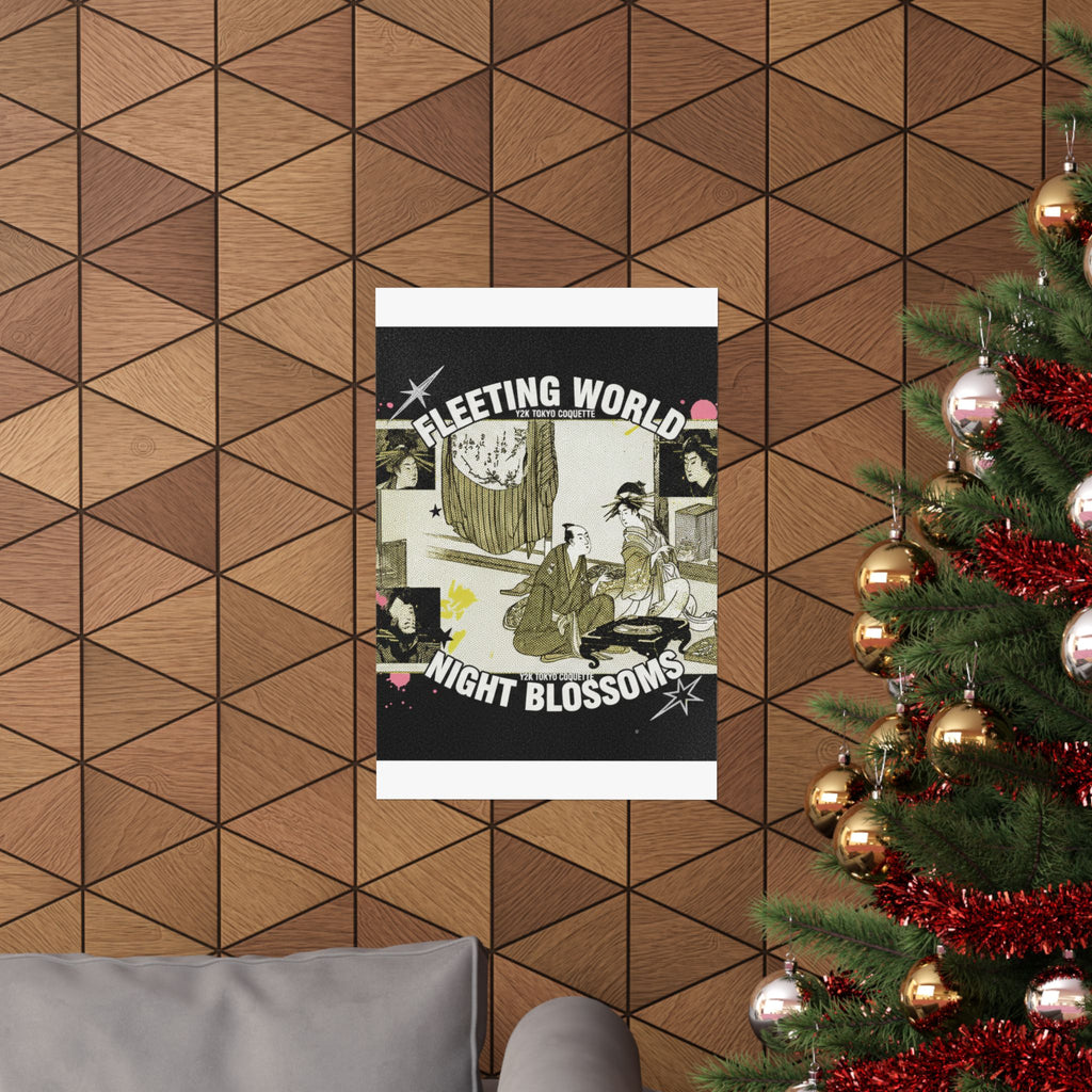 Streetwear Collage — Courtesan With Client Before A Tokonoma Alcove — Matte Poster