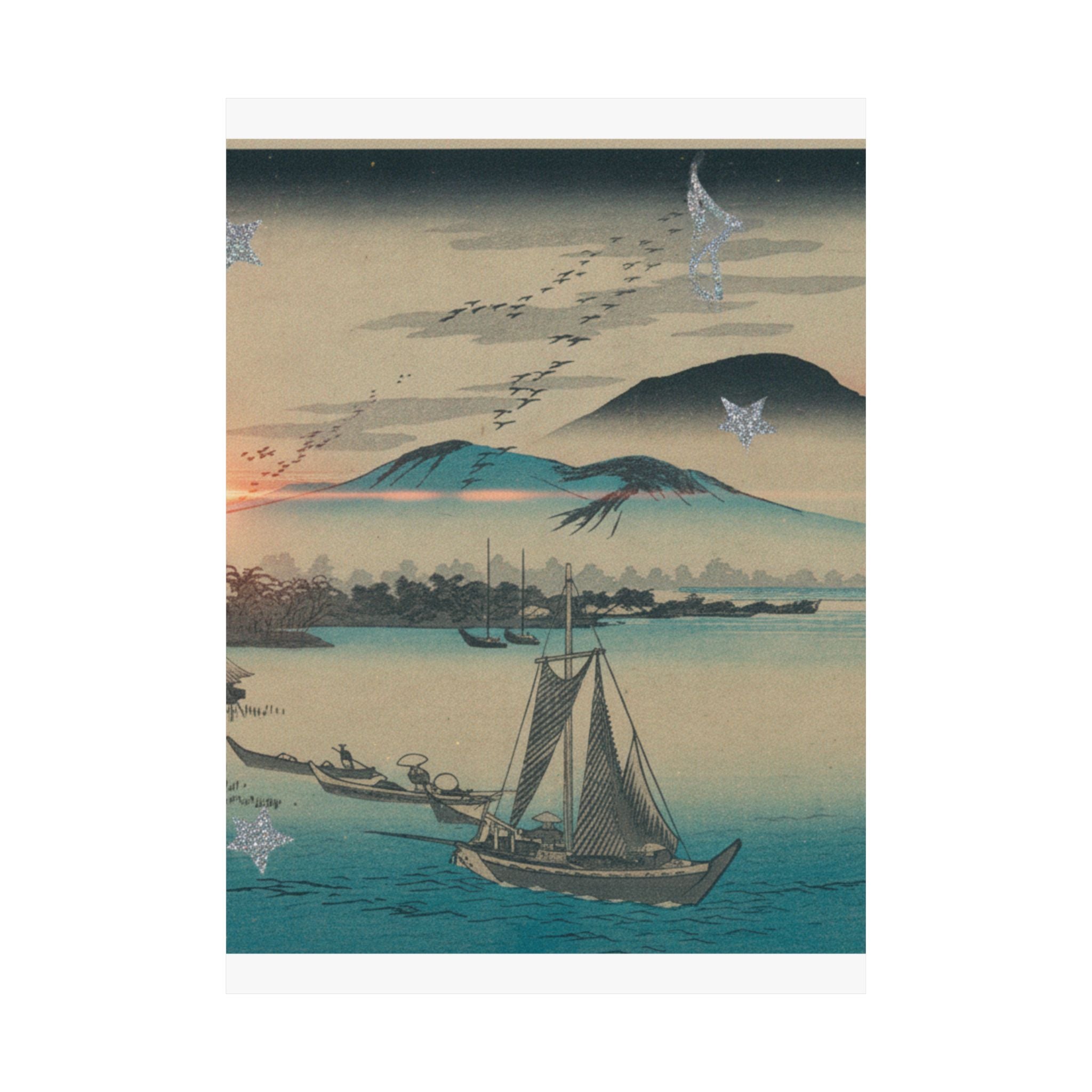 Cinematic — Geese Flying Down To Katada — Matte Poster