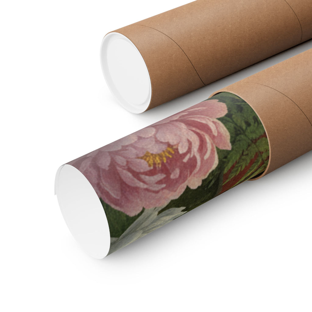 Scenic Nature — Red Lacquer Box And Water-Pot — Matte Poster
