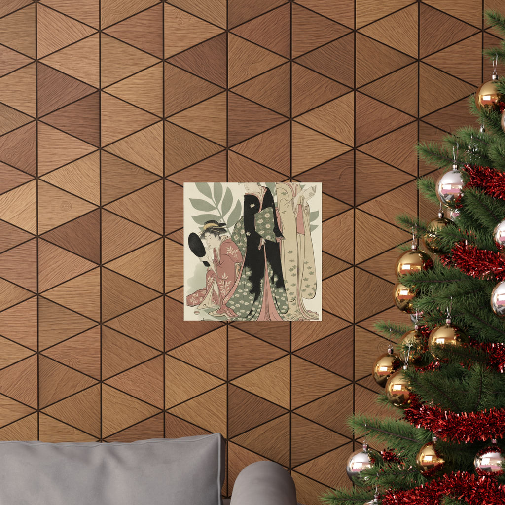 Botanical — Three Geishas Of Tachibana Street In Their Room — Matte Poster