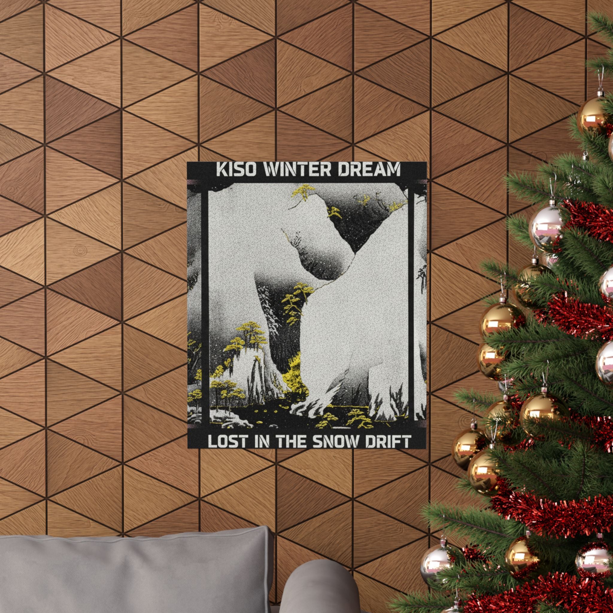 Streetwear Collage — Kiso Gorge In The Snow — Matte Poster