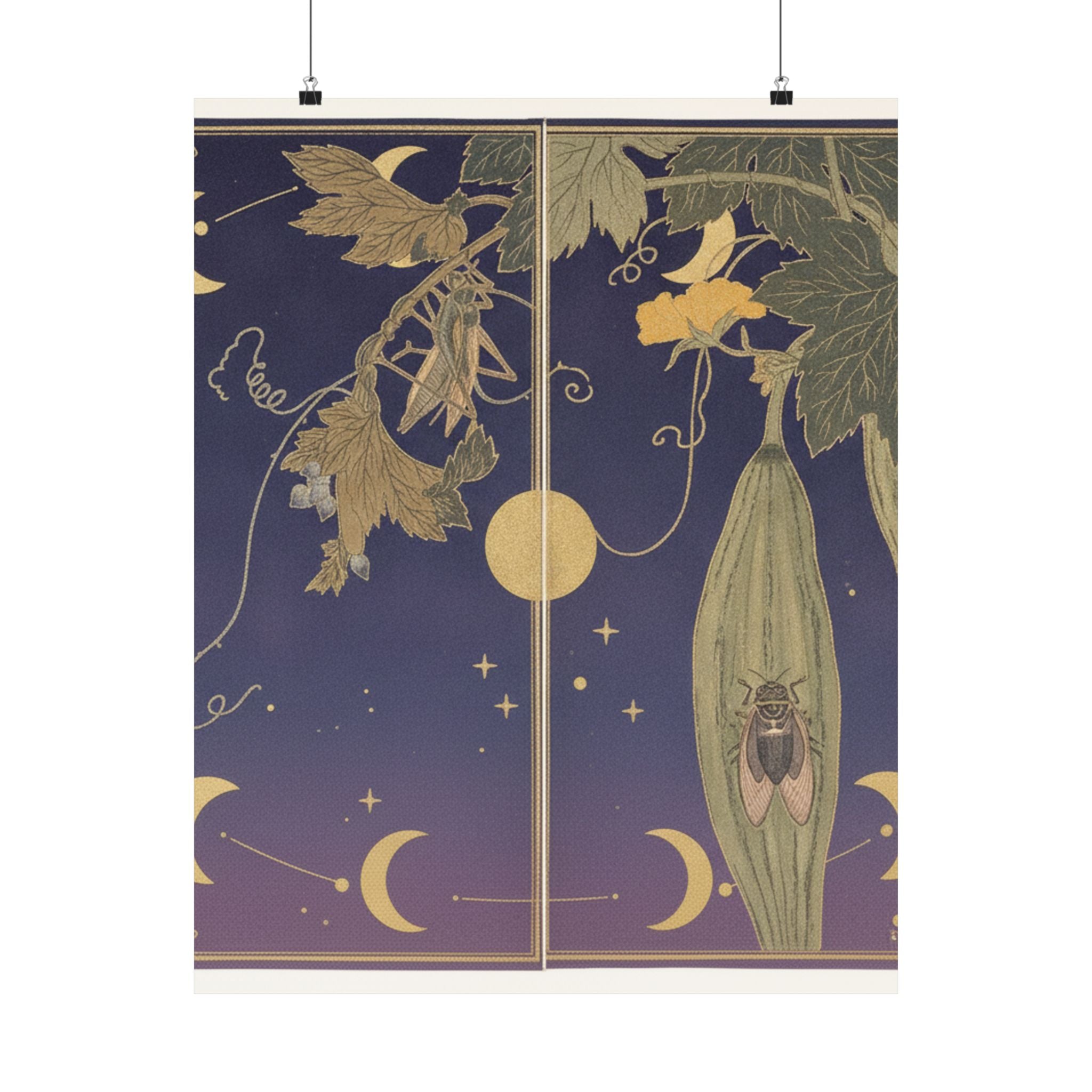 Celestial — Grasshopper (Kirigirisu); Cicada (Semi), From The Picture Book Of Crawling Creat — Matte Poster