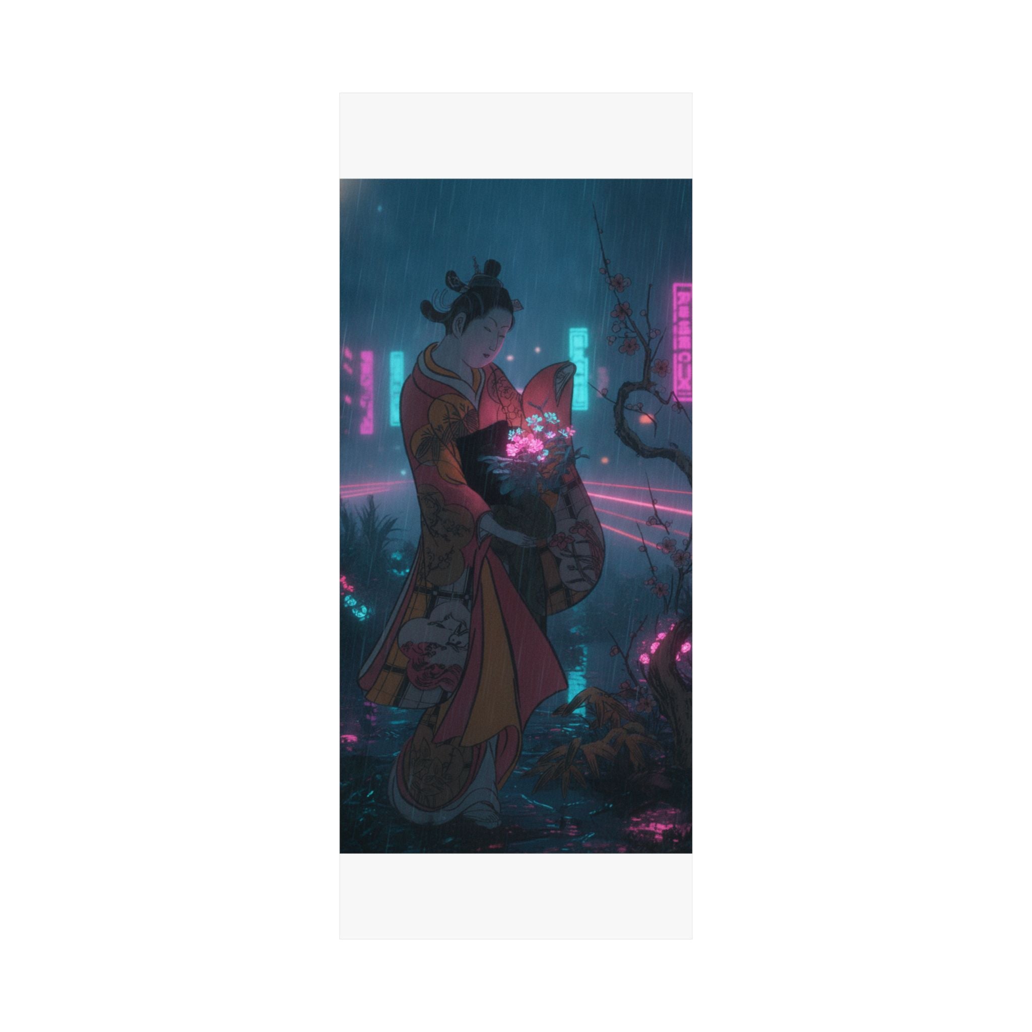 Neon Noir — A Young Lady In A Garden — Matte Poster