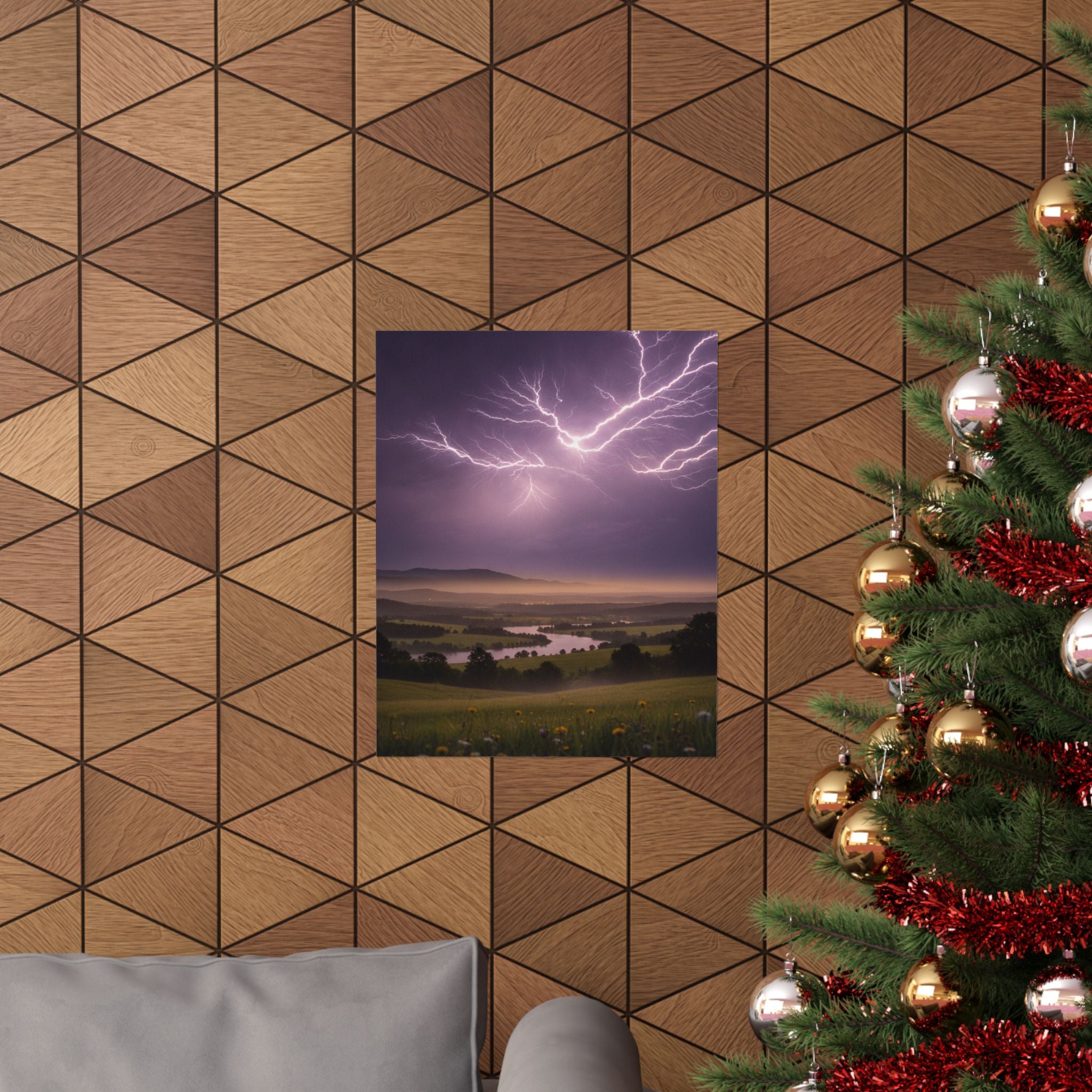 Scenic Nature — Lightning — Matte Poster