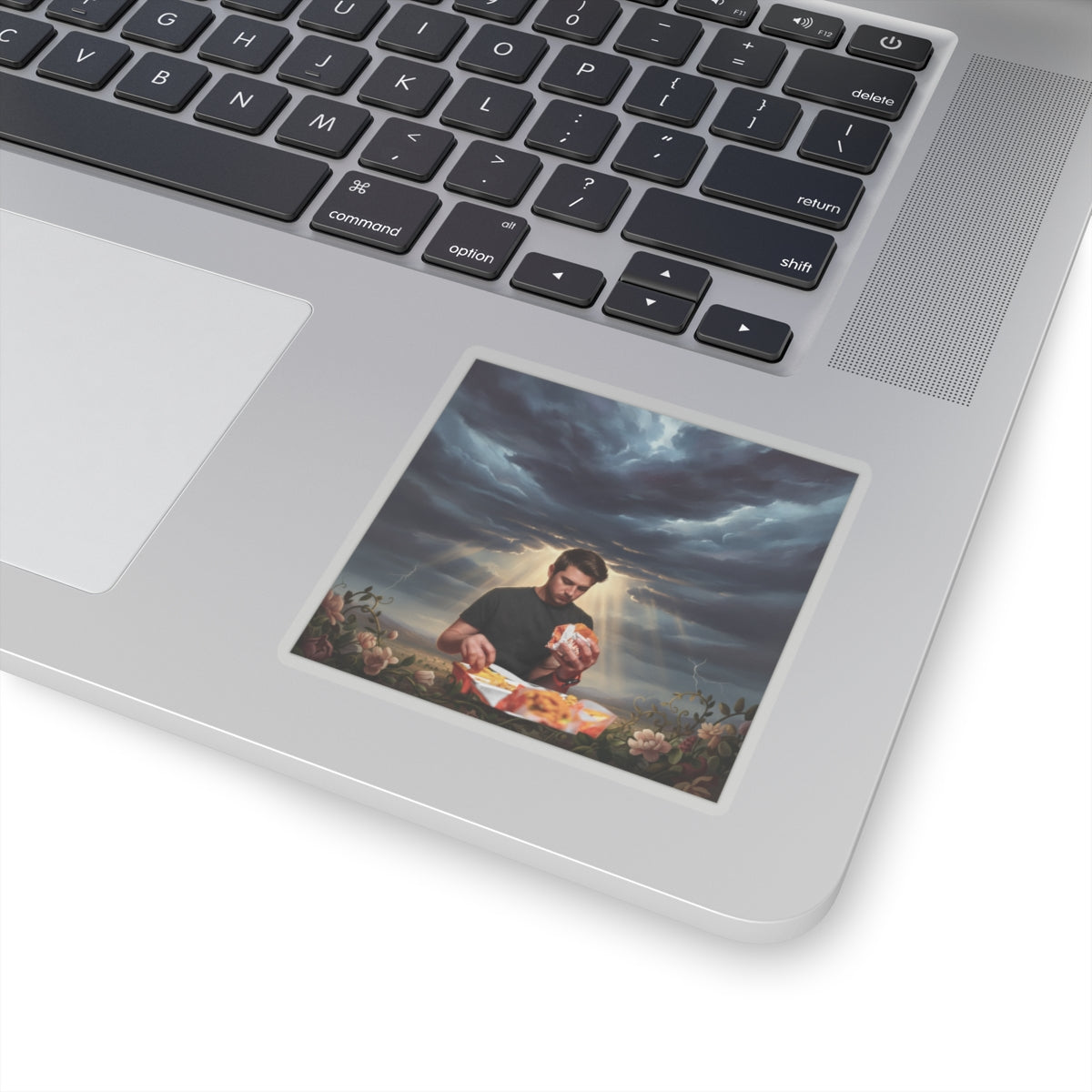 Dramatic Storm — Person — Kiss-Cut Sticker