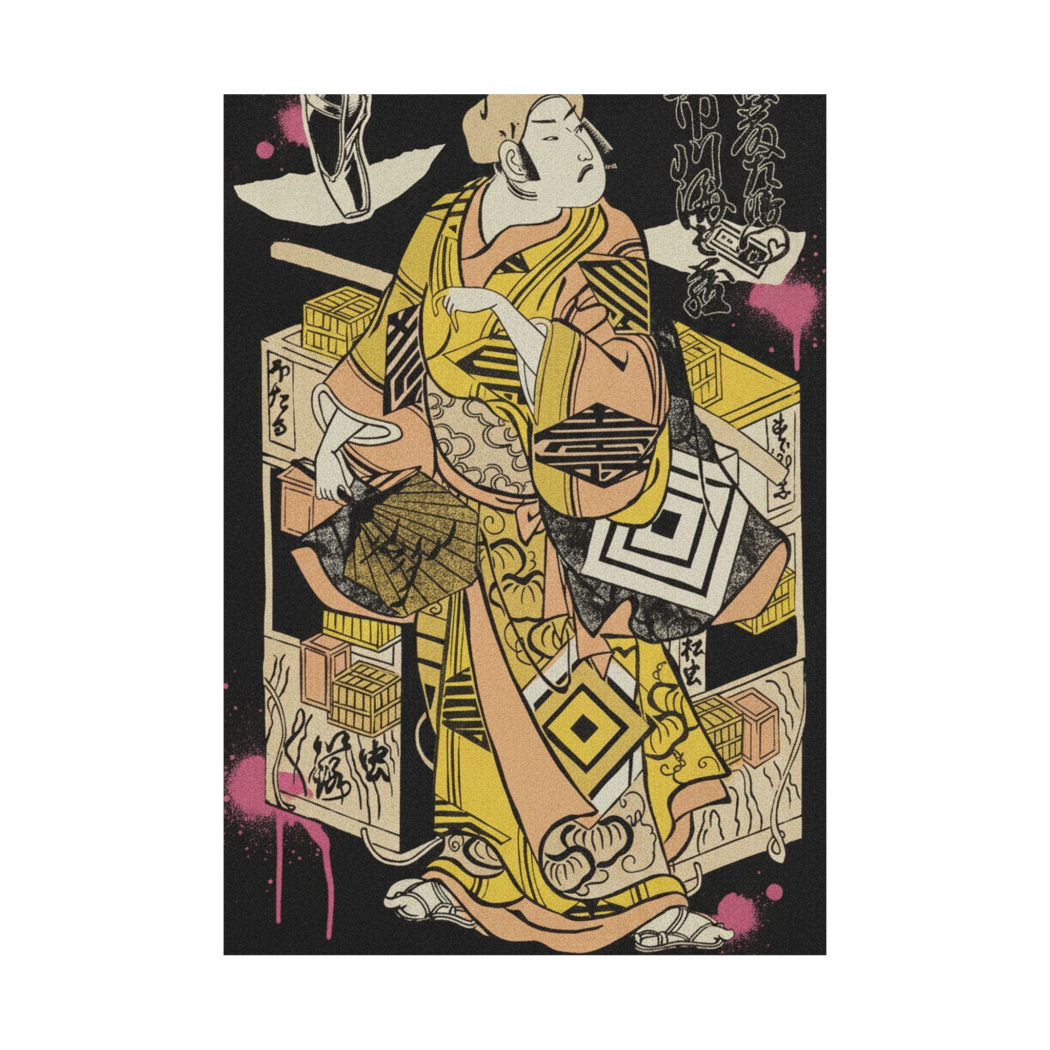 Streetwear Collage — The Actor Ichikawa Danjuro Ii, 1688–1758 — Matte Poster