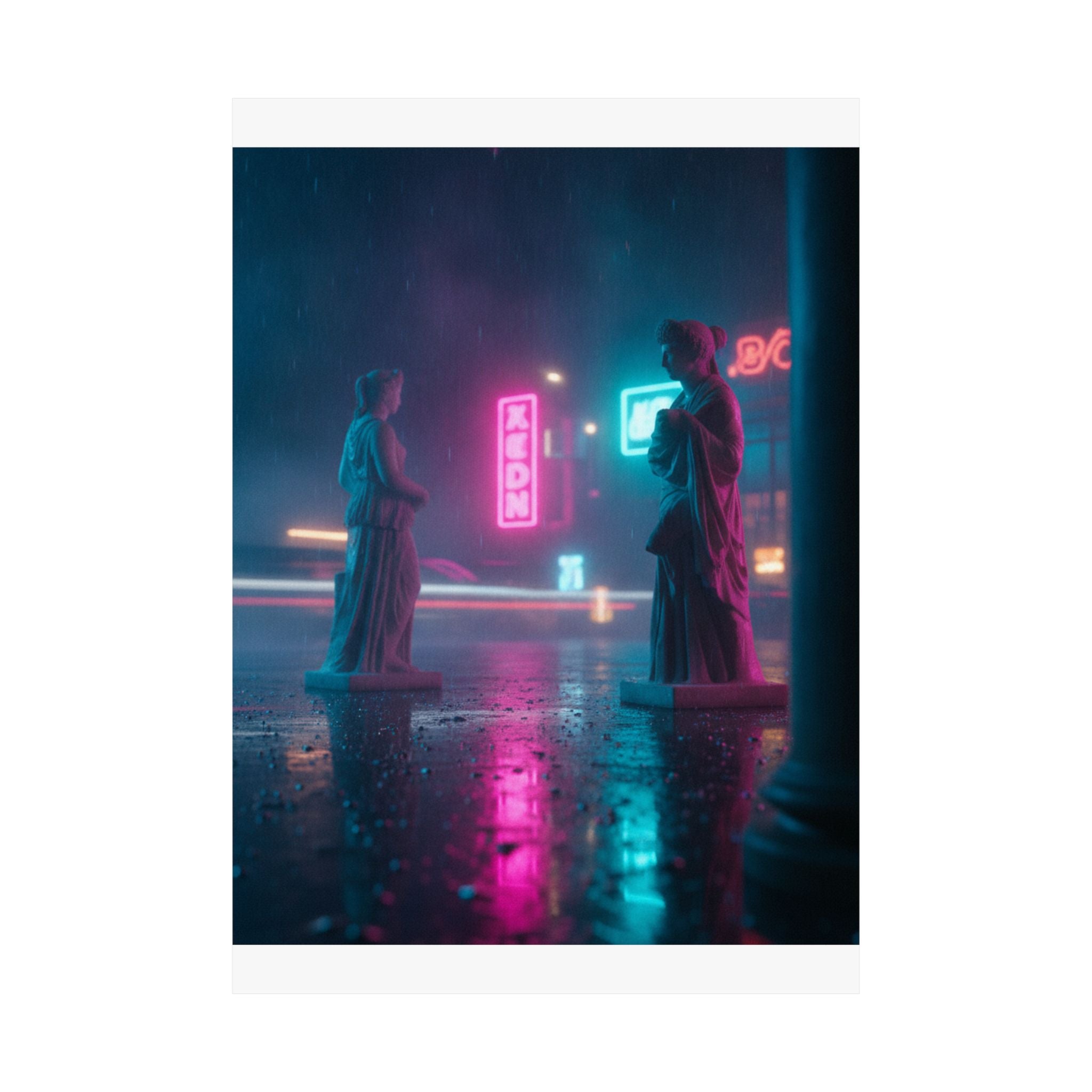 Neon Noir — Person — Matte Poster