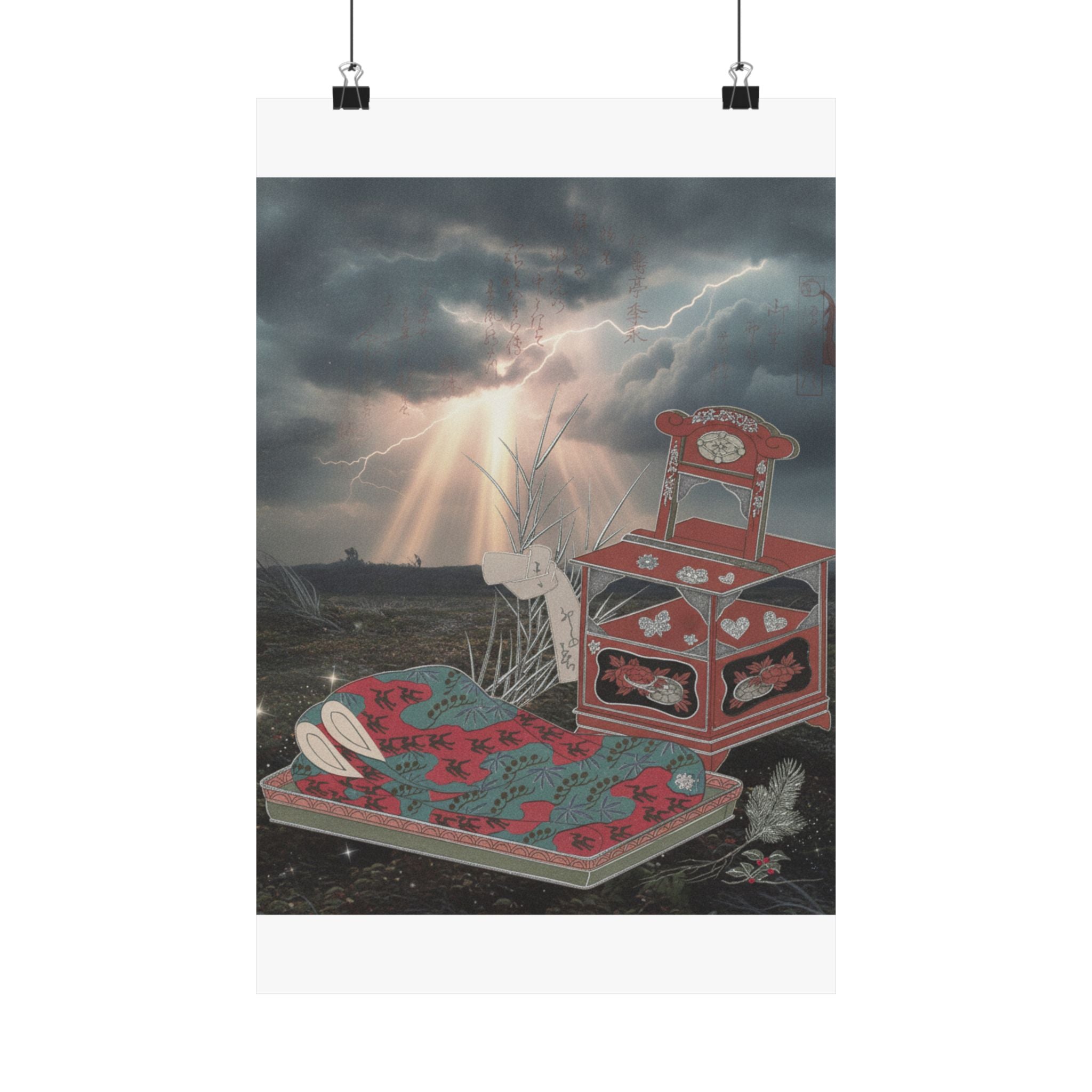 Dramatic Storm — Cabinet For The Toilet And Bed-Clothes — Matte Poster