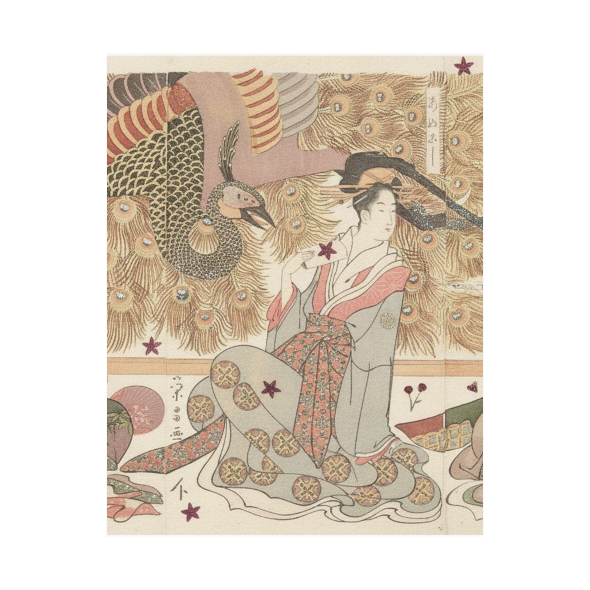 Botanical — Interior Of The House Called Ōgiya — Matte Poster