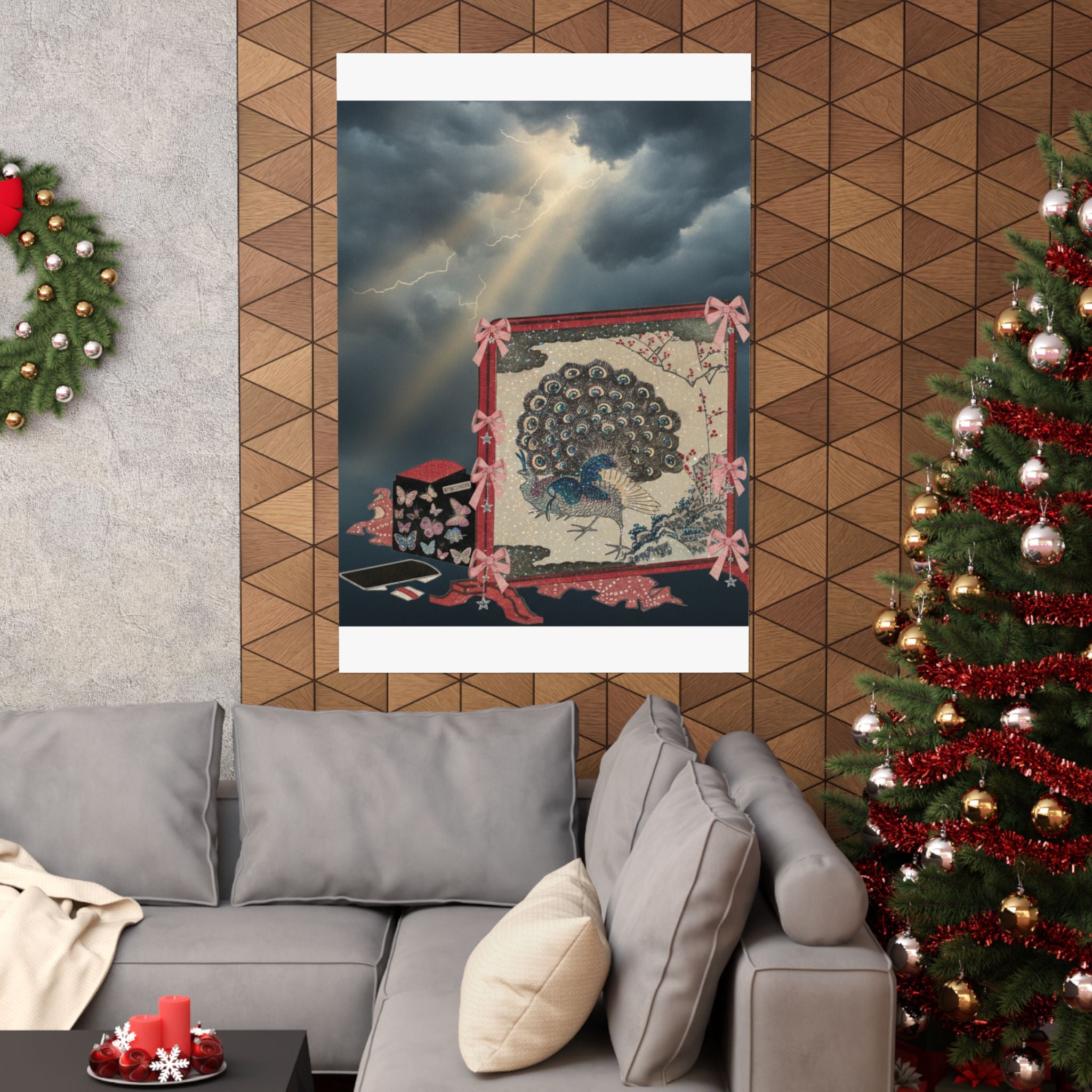 Dramatic Storm — Screen And Lady'S Work-Box — Matte Poster