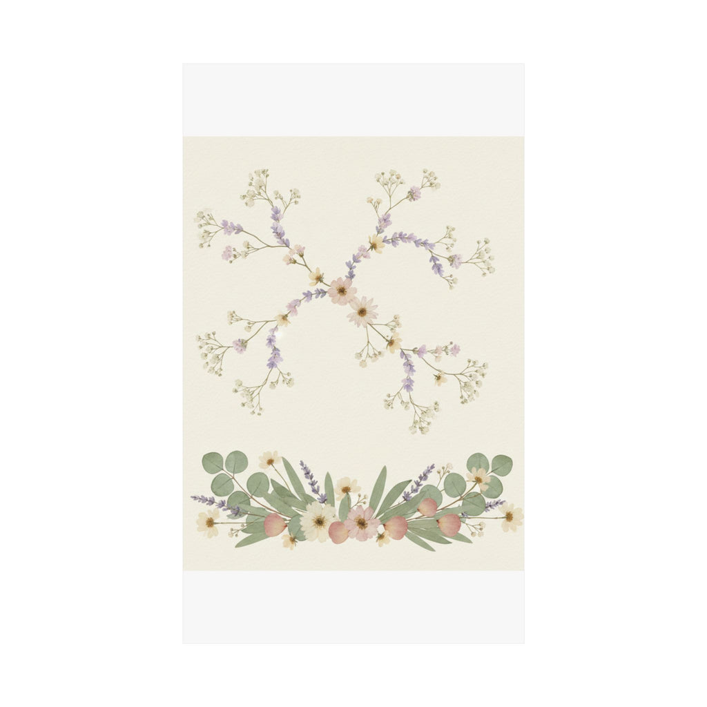 Pressed Lavender & Eucalyptus Garland Matte Poster