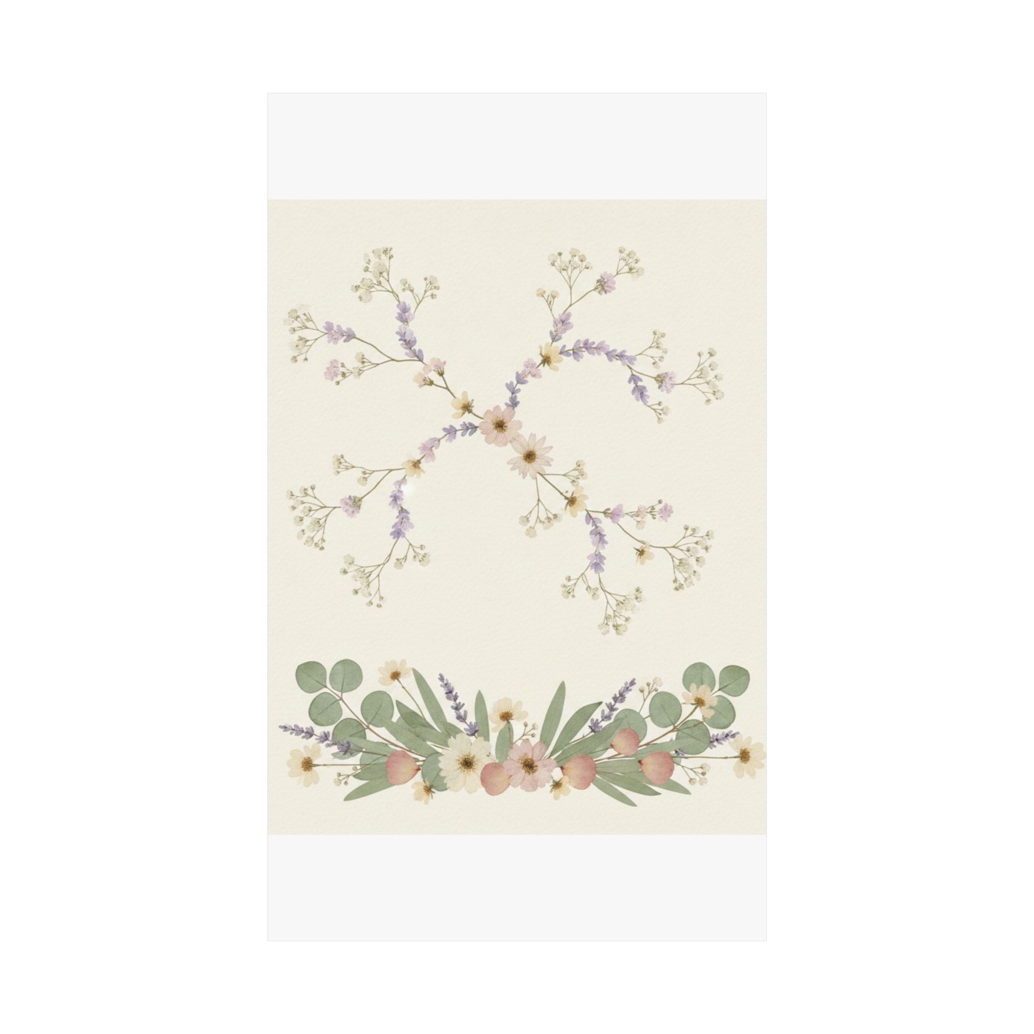 Pressed Lavender & Eucalyptus Garland Matte Poster