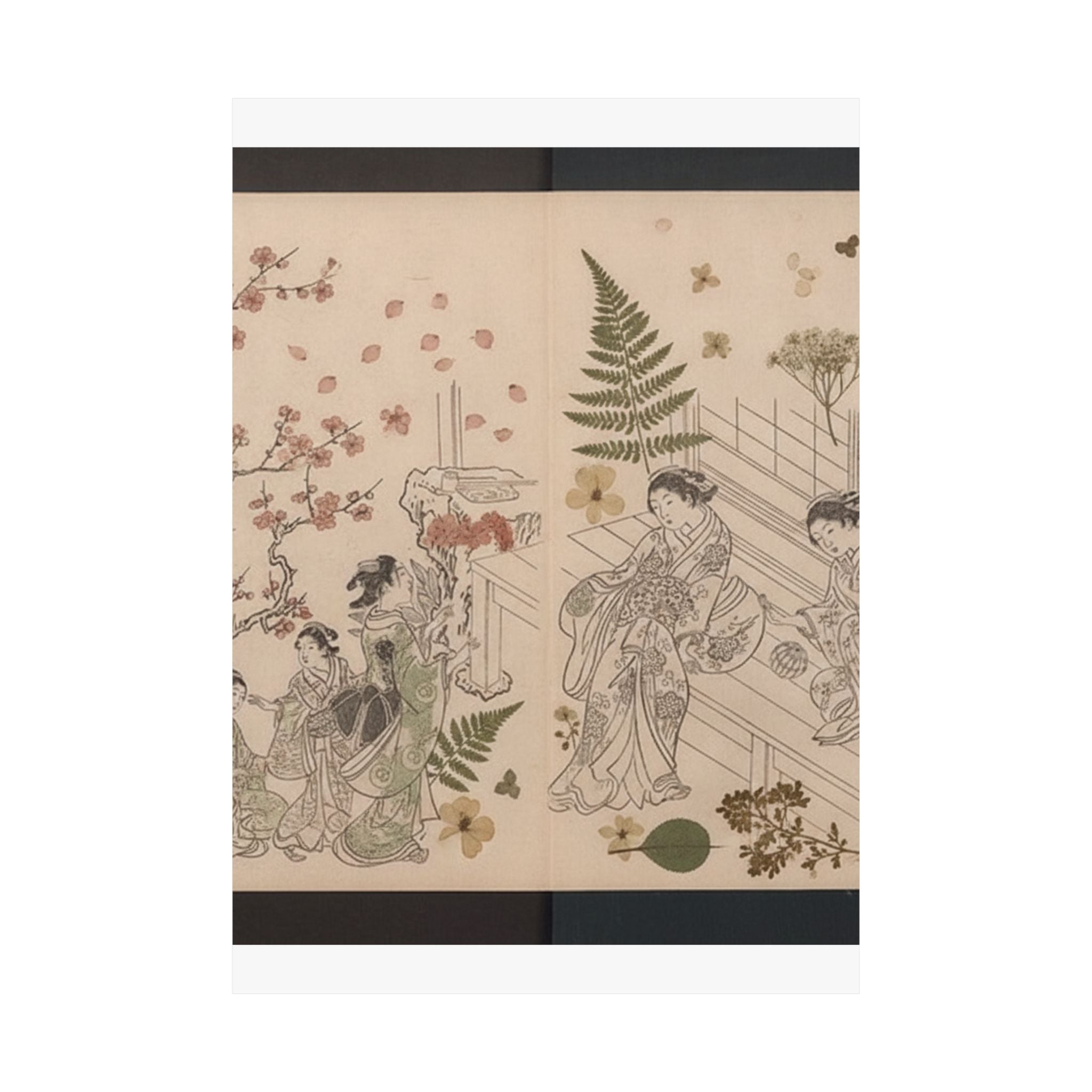 Botanical — True Reflections On The Life And Manners Of A Woman (Ehon Masukagami) 絵本十寸鏡 — Matte Poster