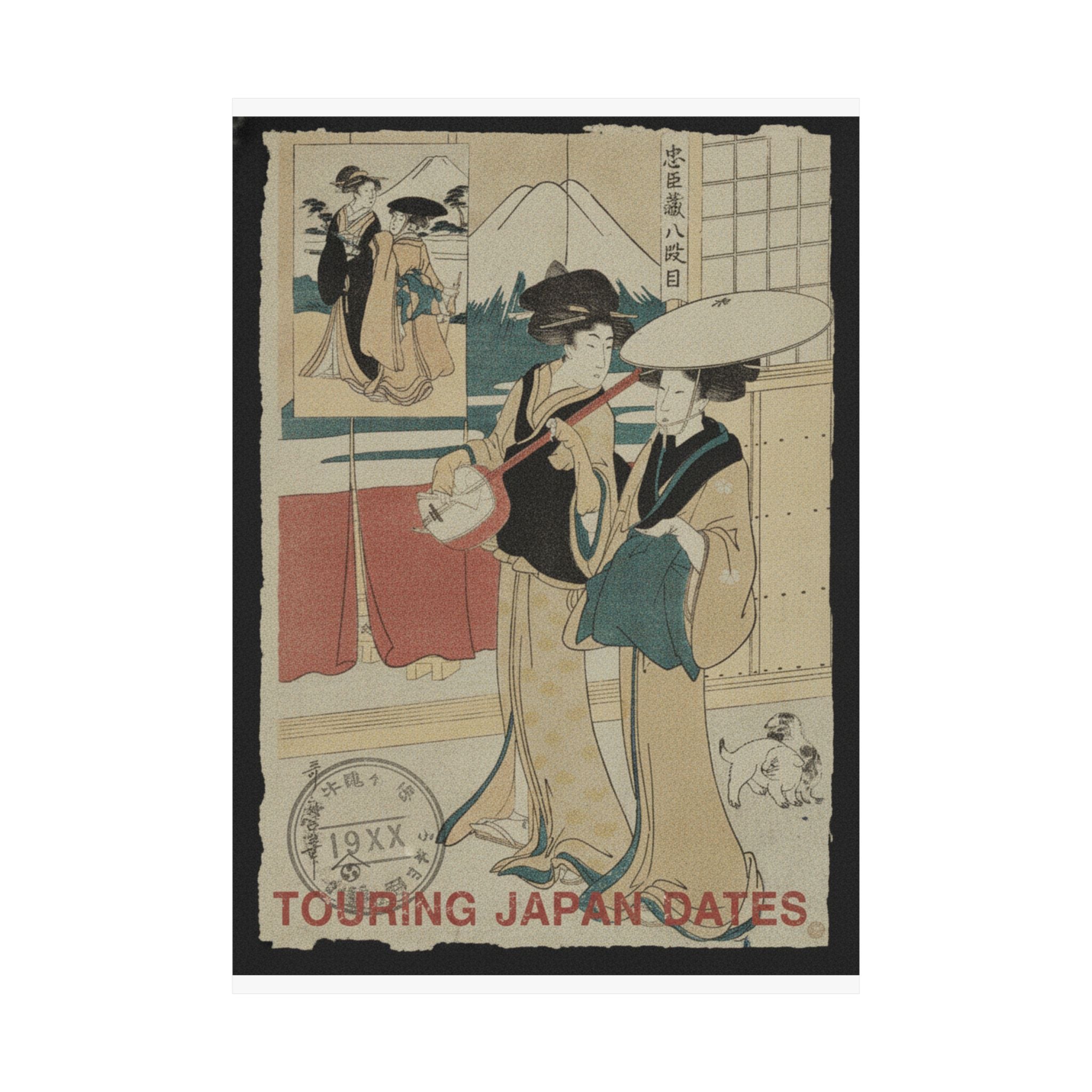 Vintage Bootleg — Two Tori-Oi, Or Itinerant Women Musicians Of The Eta Class — Matte Poster