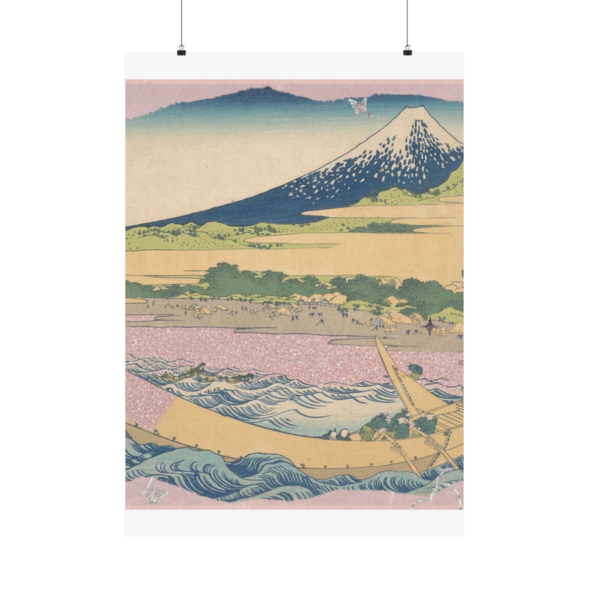 Scenic Nature — Tago Bay Near Ejiri On The Tōkaidō (Tōkaidō Ejiri Tago No Ura Ryaku Zu), From Th — Matte Poster