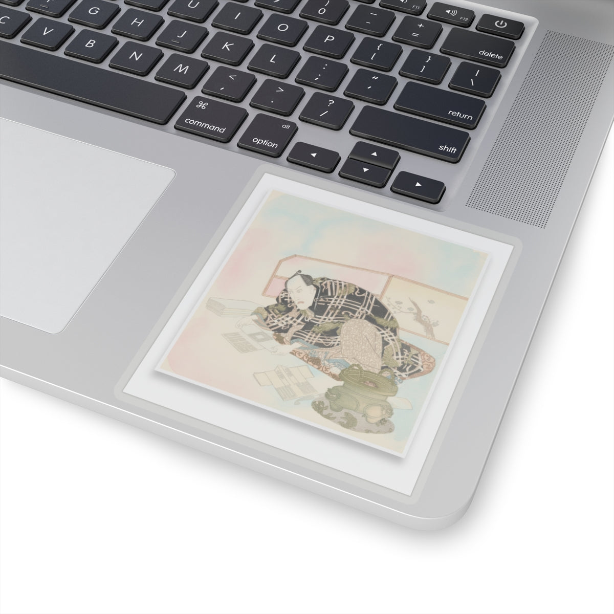 Watercolor — Ichikawa Danjūrō Vii Preparing New Year'S Gifts — Kiss-Cut Sticker