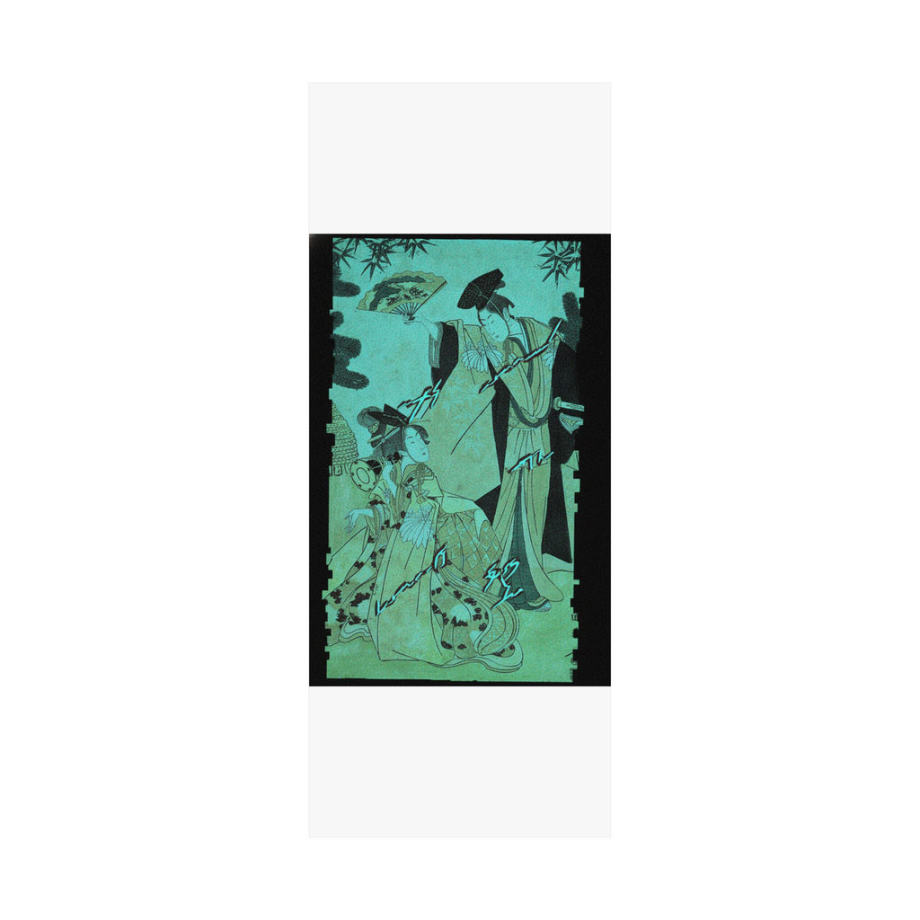 Glitch Culture — Young Lady With Drum And Man With Fan Saluting Her — Matte Poster