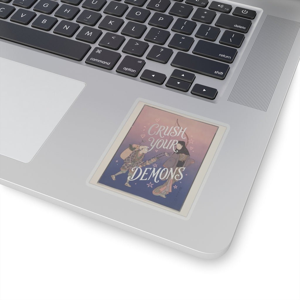 Affirmation — Demon-Crushing Bow — Kiss-Cut Sticker