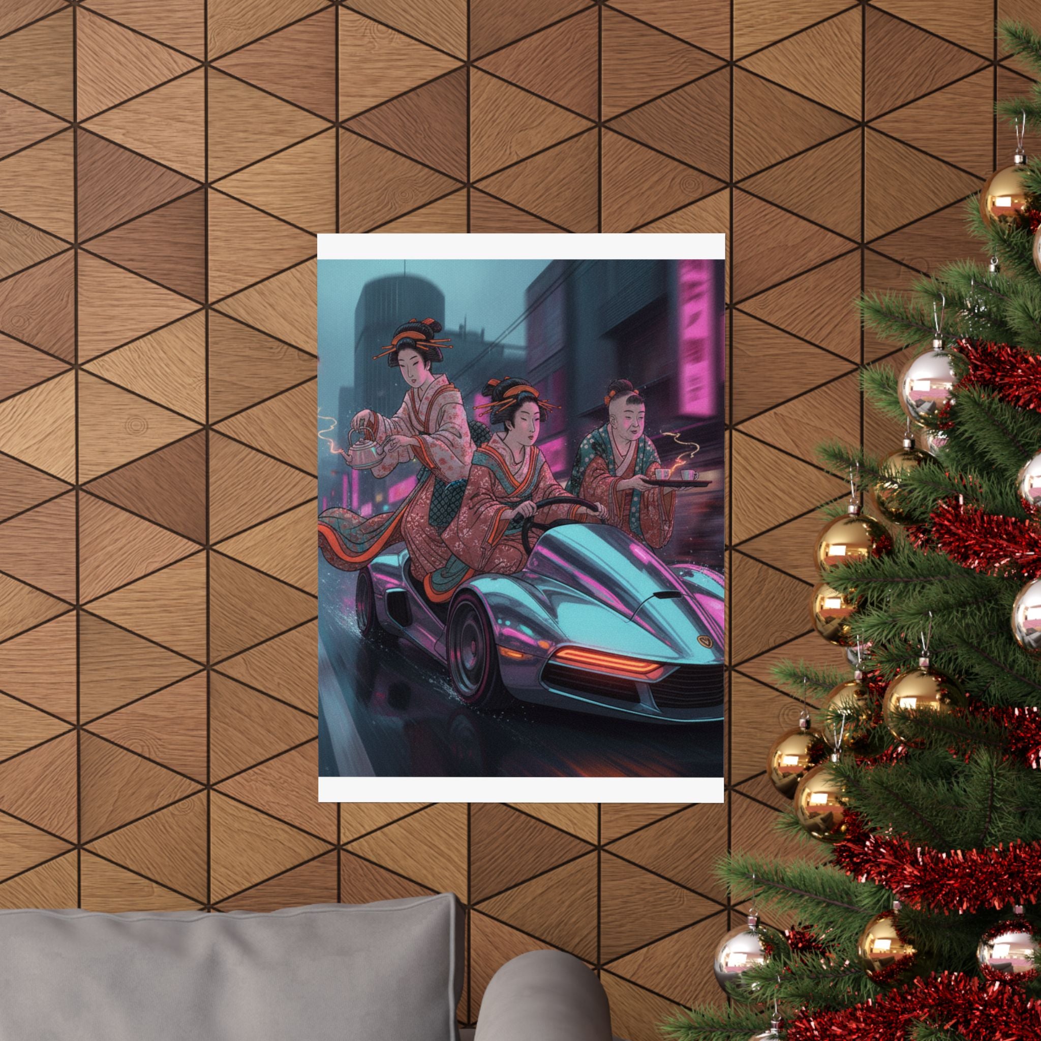Fast Furious — Two Young Ladies Having Tea Attended By Elderly Servant — Matte Poster