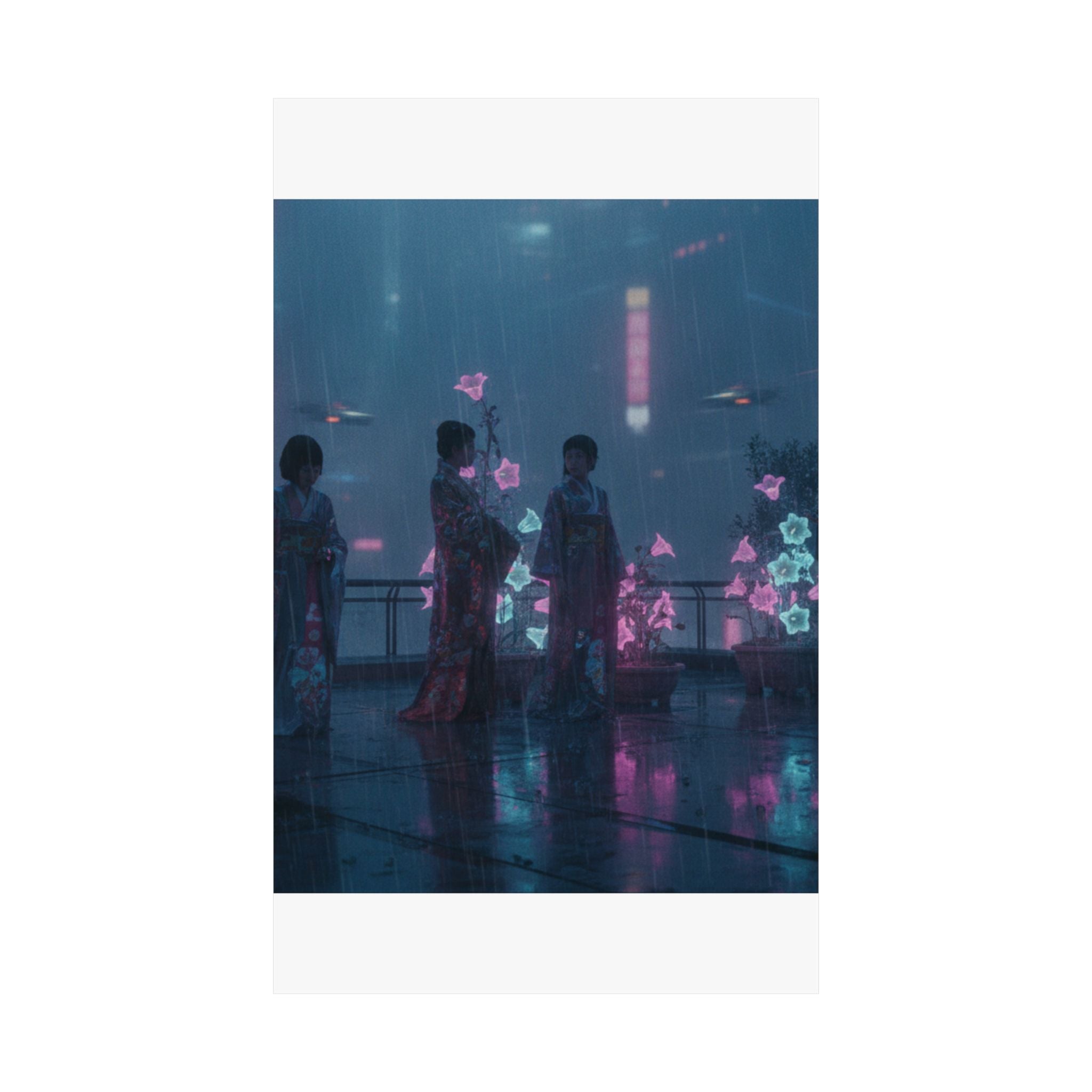 Neon Noir — Bellflowers (Asagao), From The Series Genji In Fashionable Modern Guise (Fūryū Y — Matte Poster