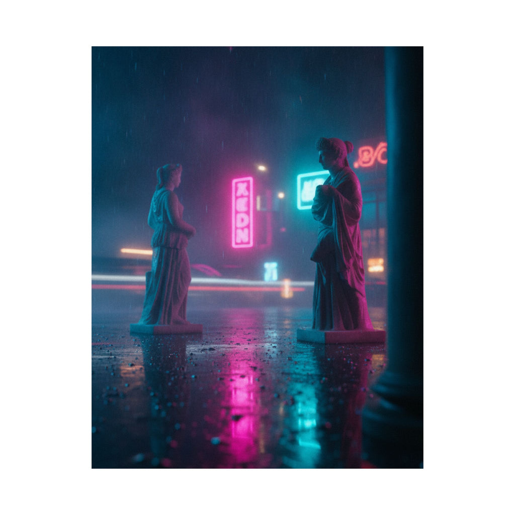 Neon Noir — Person — Matte Poster