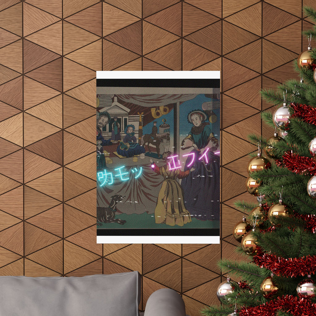 Glitch Culture — Color Print Of A Copperplate Picture Of A Toy Shop — Matte Poster