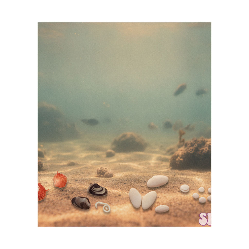 Scenic Nature — Shells Under Water — Matte Poster