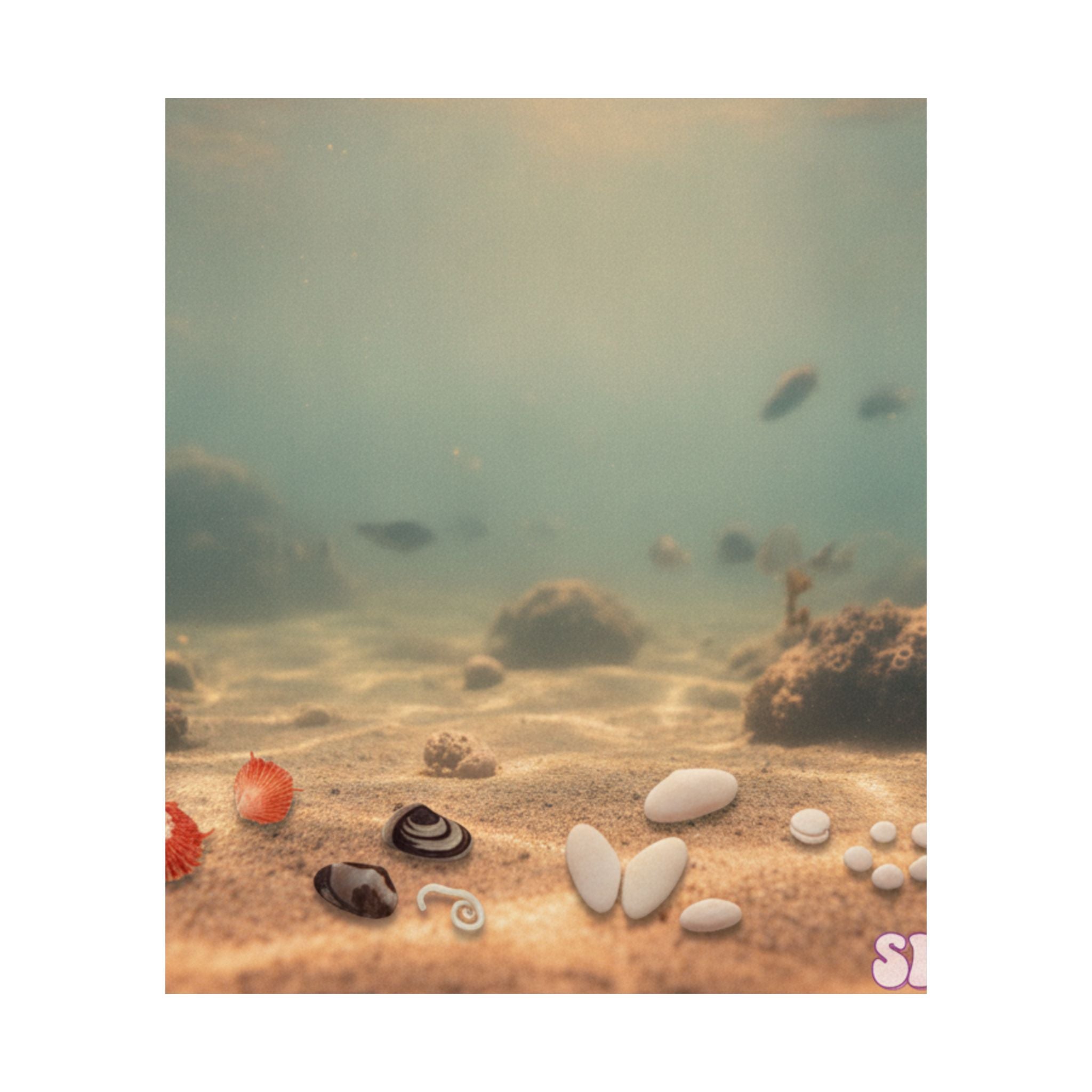 Scenic Nature — Shells Under Water — Matte Poster