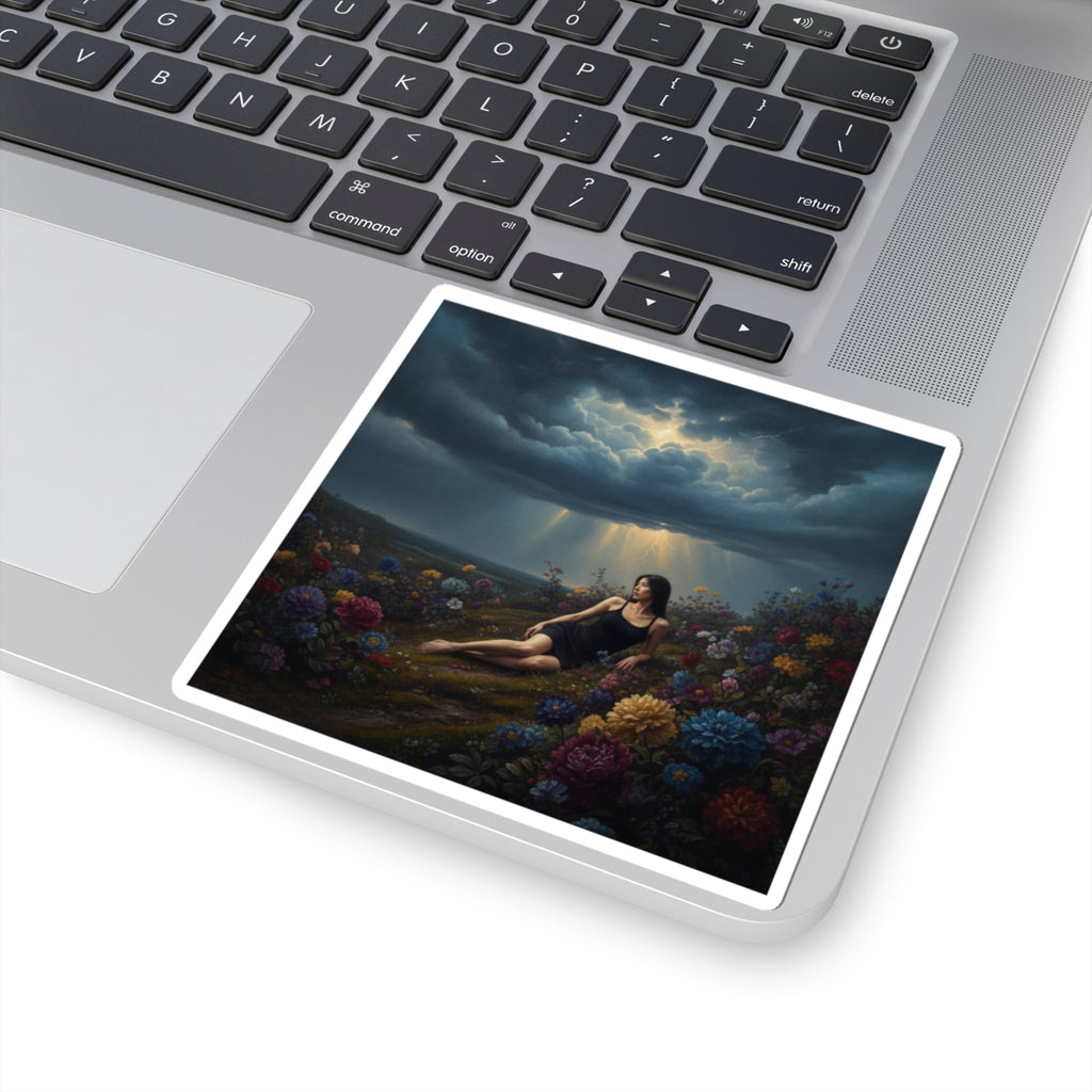 Dramatic Storm — Person — Kiss-Cut Sticker
