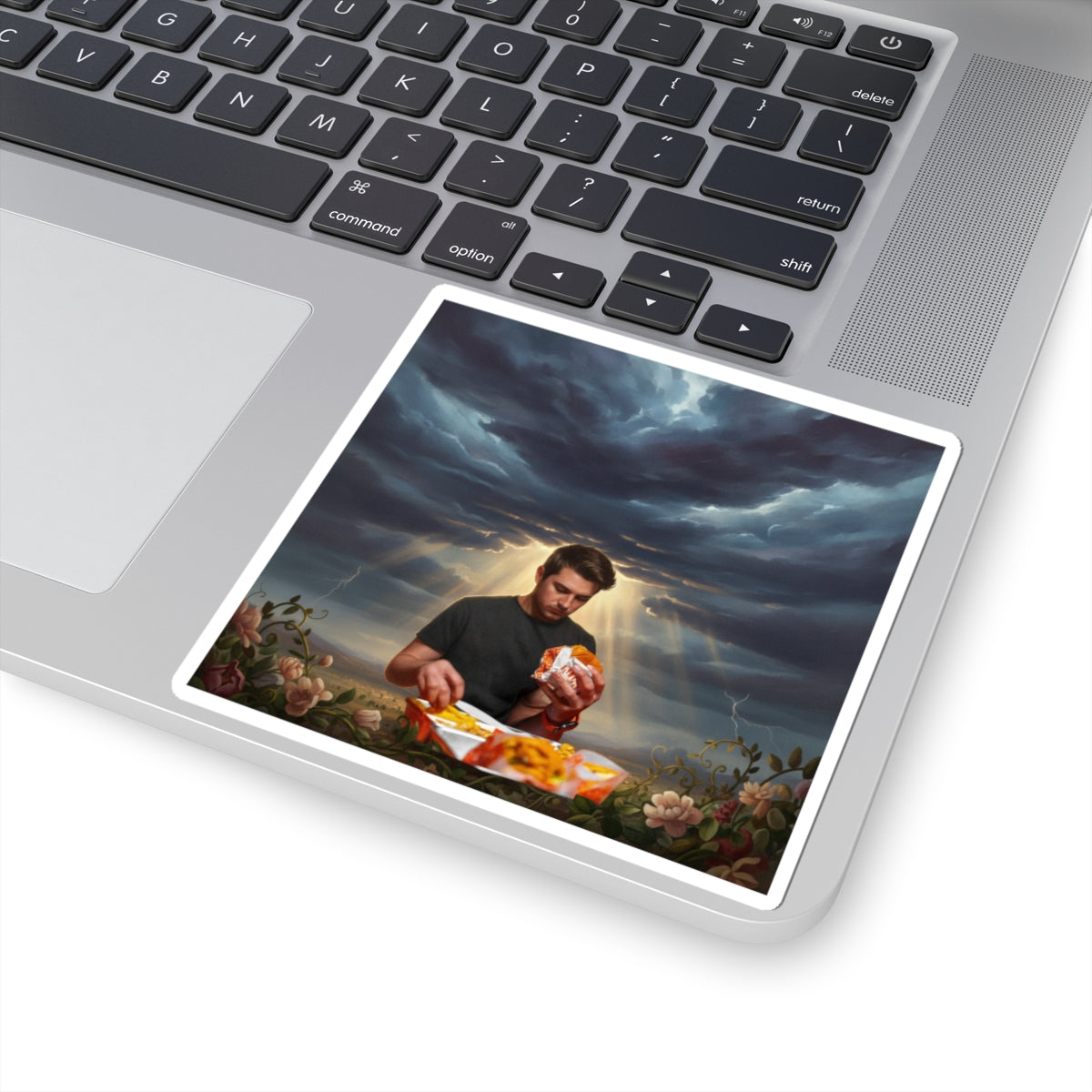 Dramatic Storm — Person — Kiss-Cut Sticker