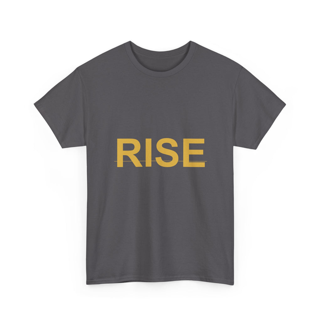 RISE Bold Gold Minimal Typography Graphic Tee
