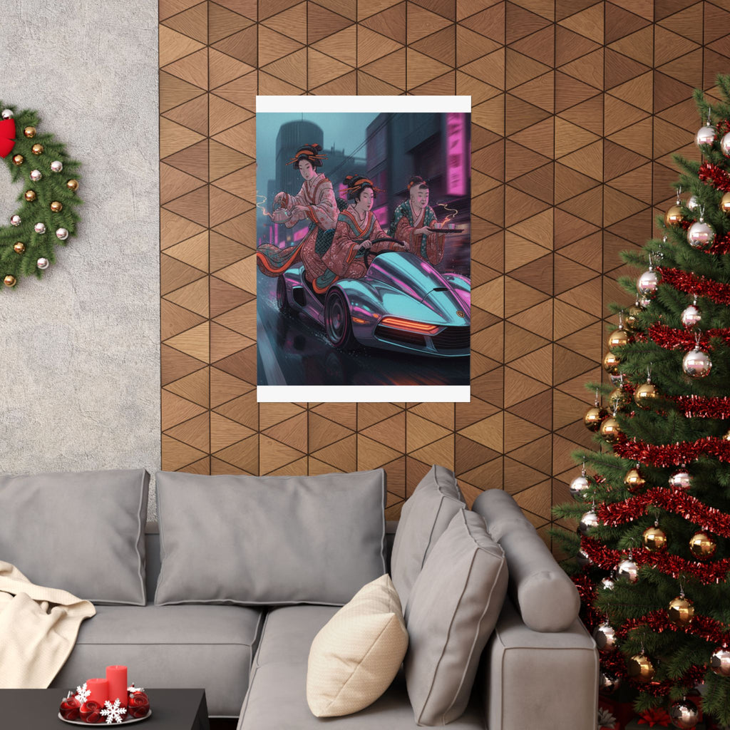 Fast Furious — Two Young Ladies Having Tea Attended By Elderly Servant — Matte Poster