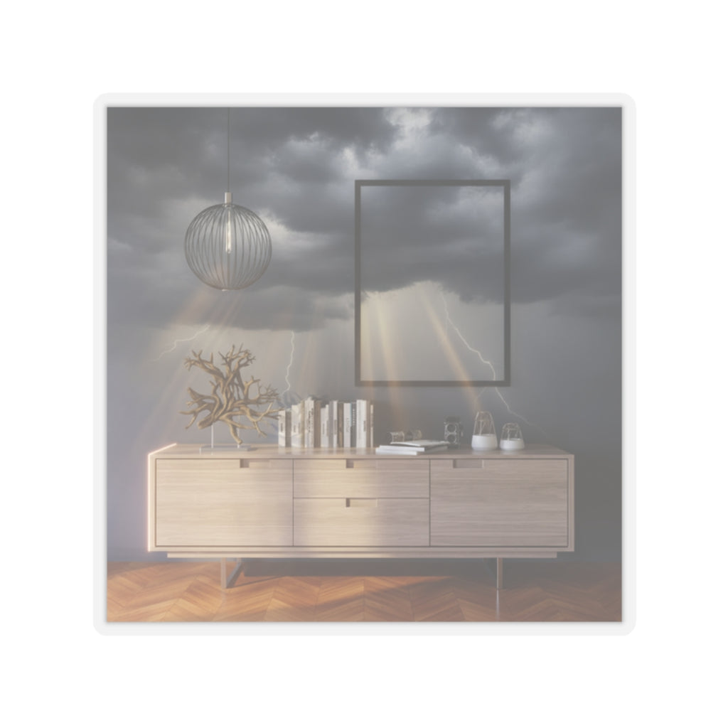 Dramatic Storm — Interior — Kiss-Cut Sticker